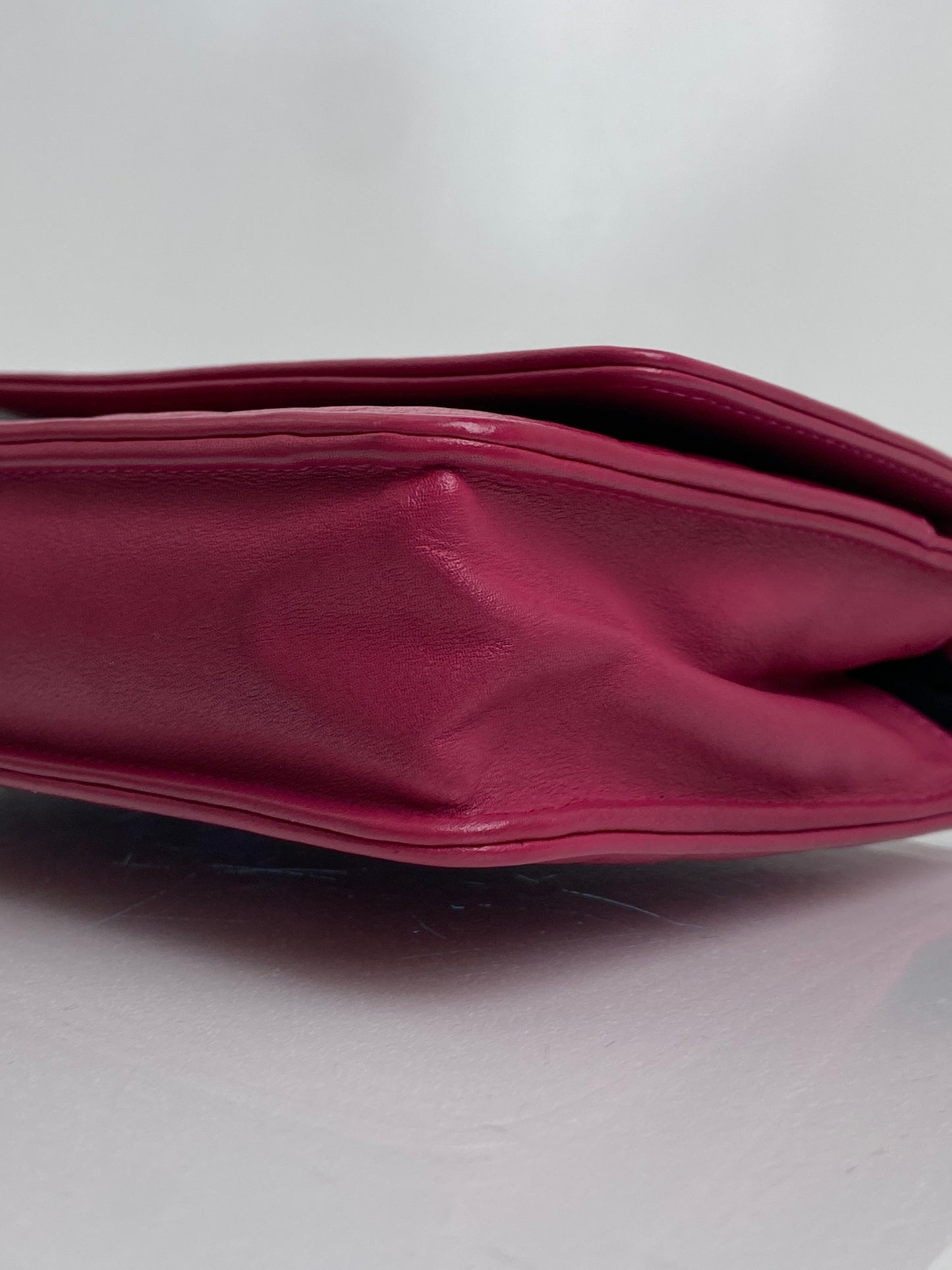 Chanel Pink Camellia Embossed Leather WOC GHW