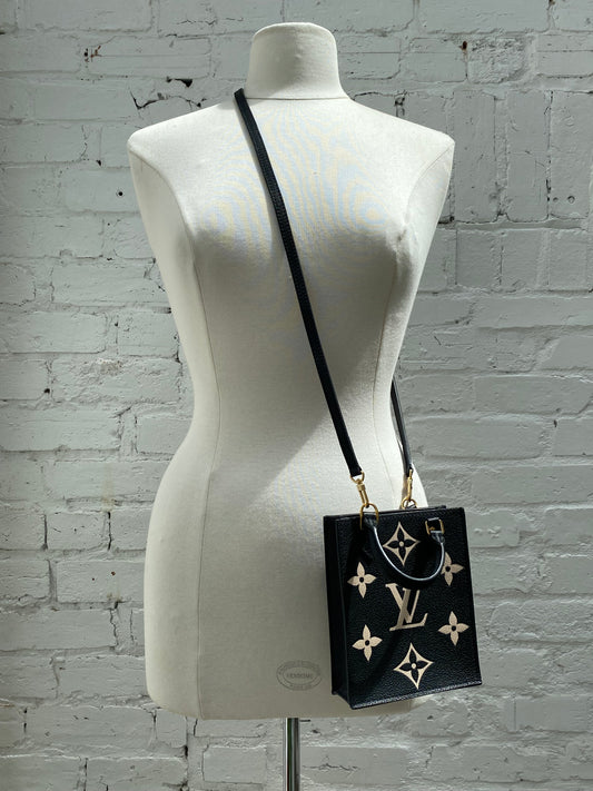 Louis Vuitton Sac Plat BB Black Empriente Giant Monogram GHW