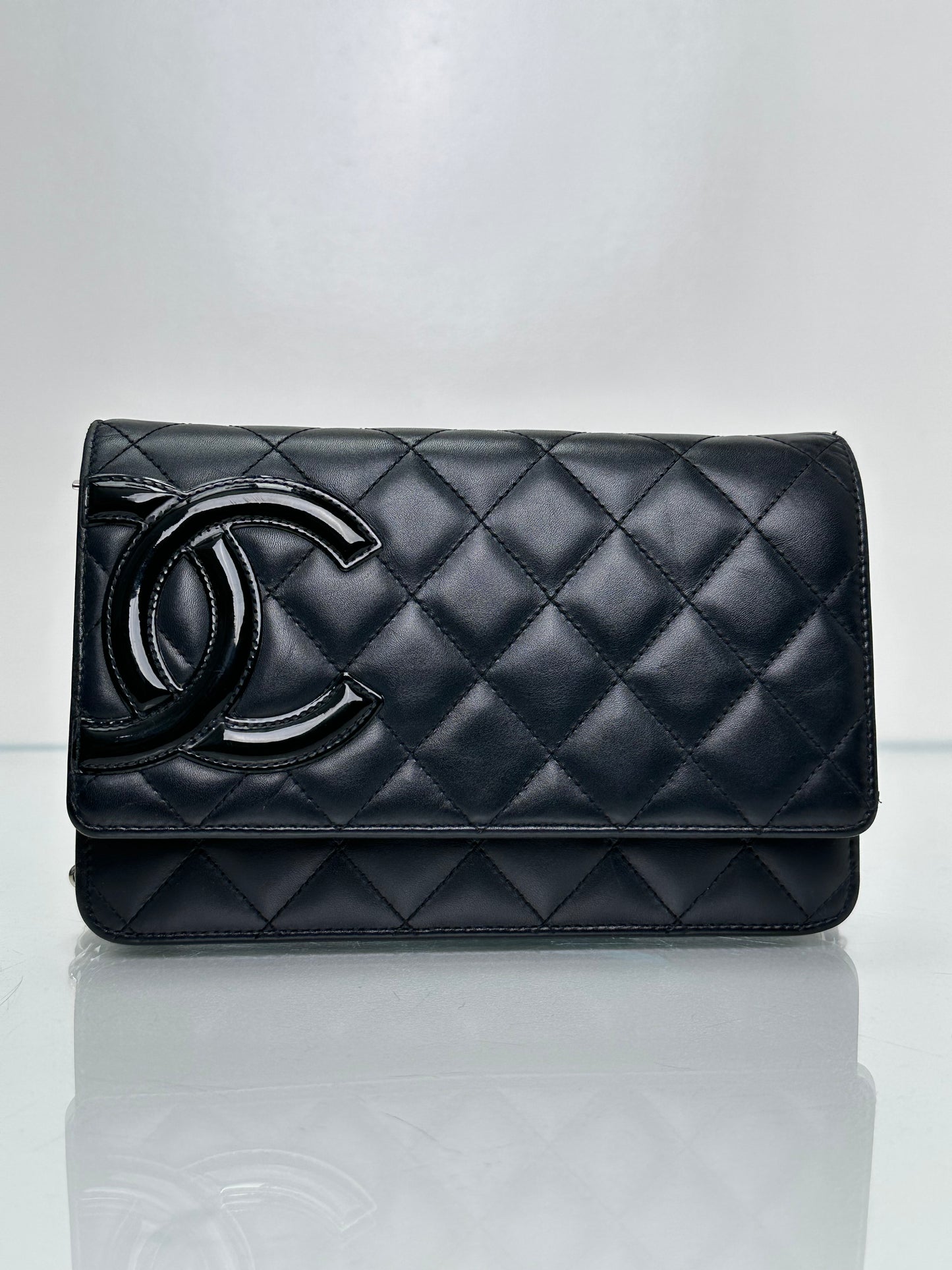 Chanel Black Quilted Cambon Wallet On Chain Bag SHW #15
