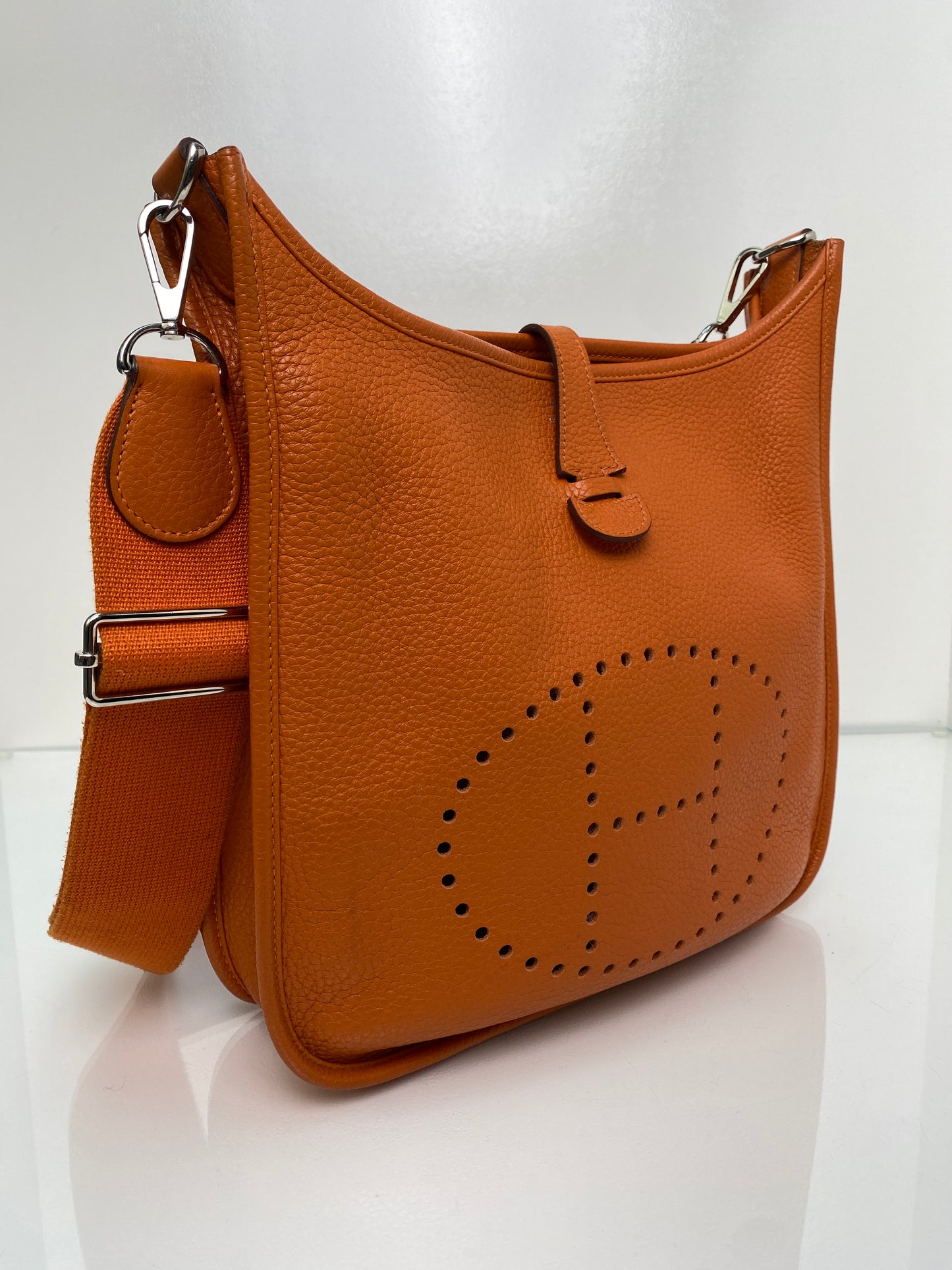 Hermes Evelyne PM Orange Clemence #P