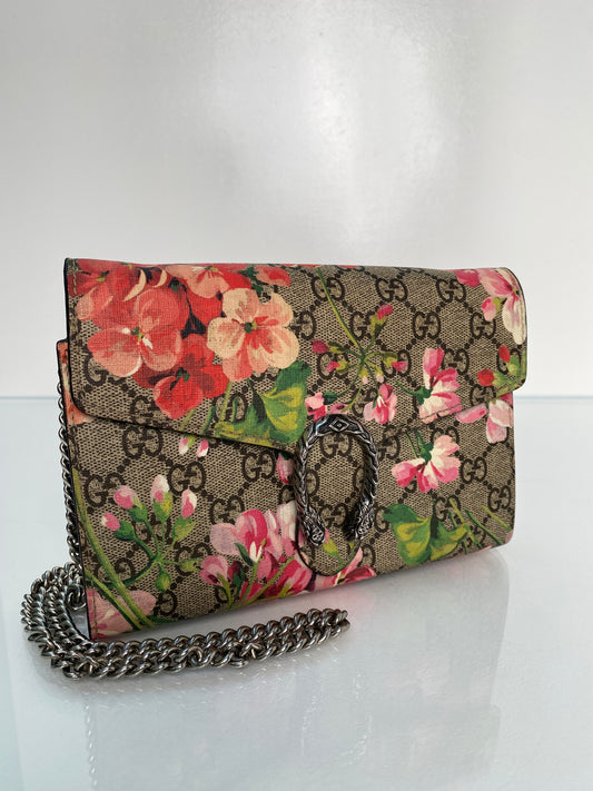 Gucci Floral Dionysus Wallet On The Chain Bag SHW