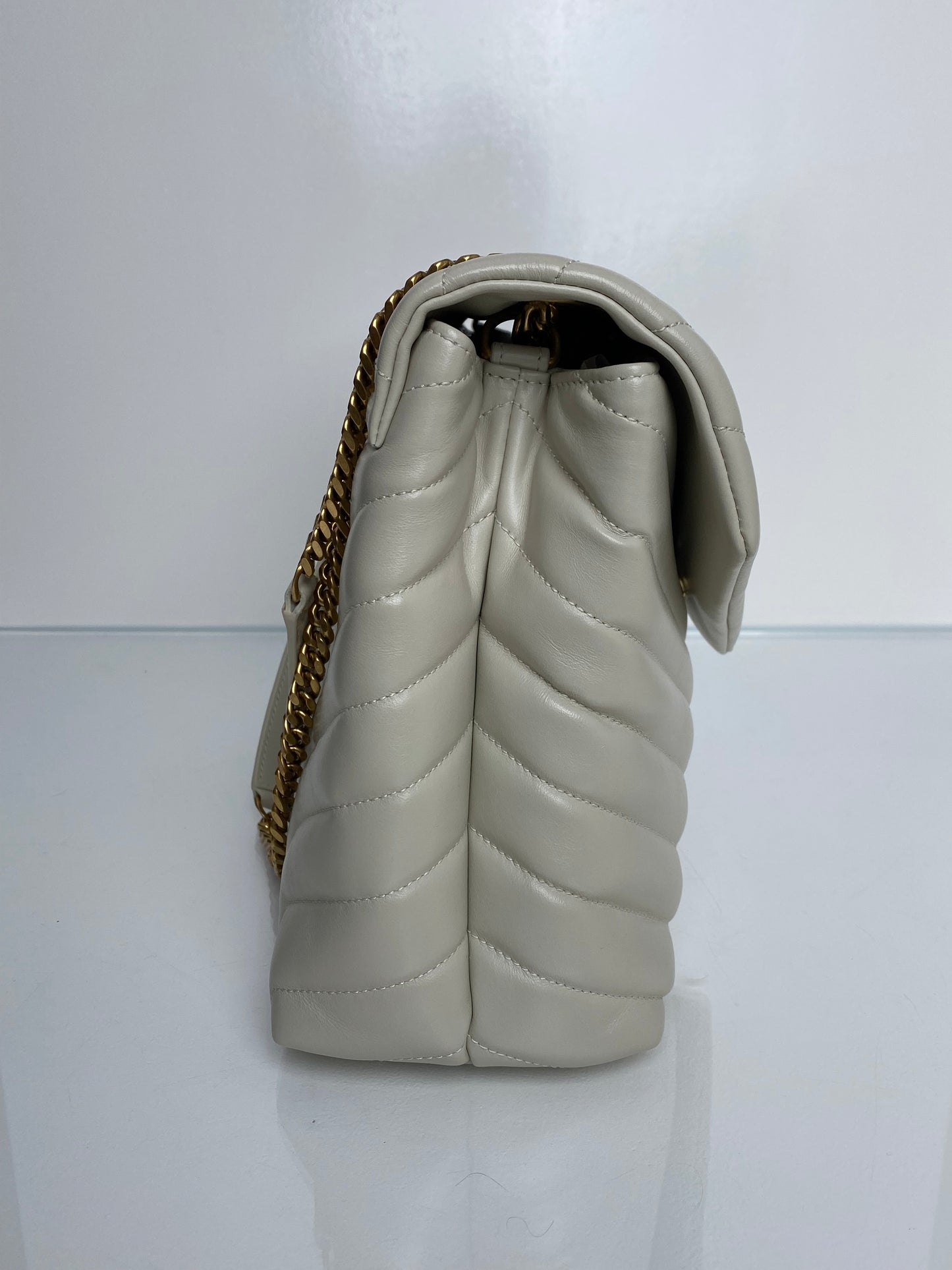 Saint Laurent Cream Lou Lou Bag GHW