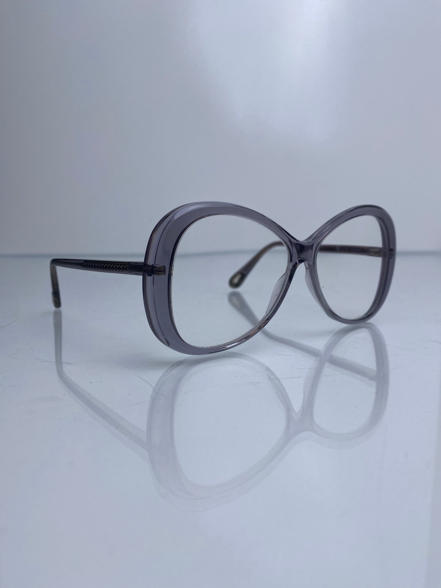 Chloe Grey Oval Braided Edge Prescription Glasses