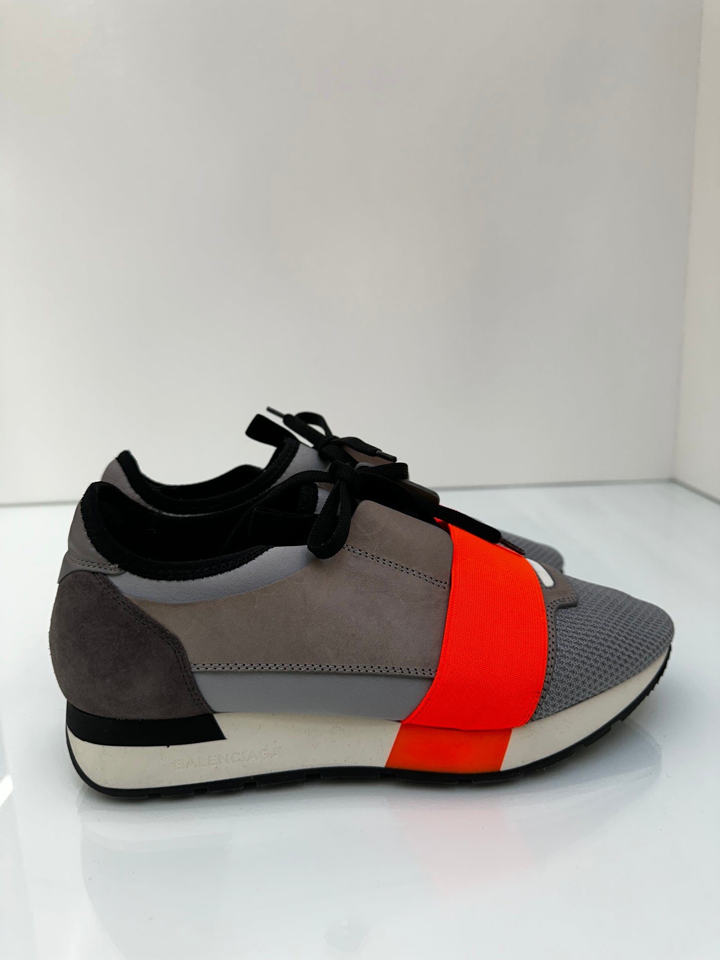 Balenciaga Grey & Orange Sneakers