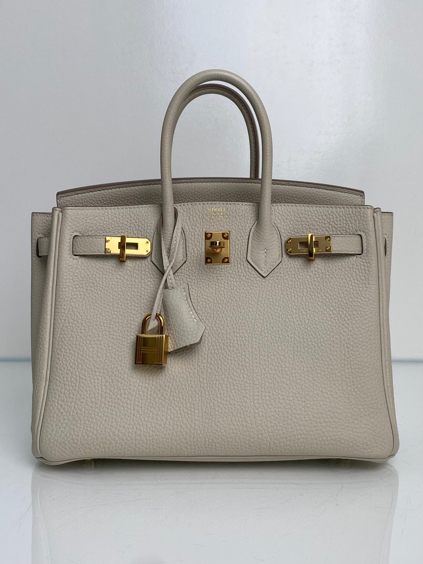 Hermes Birkin 25 Craie Togo GHW #Y