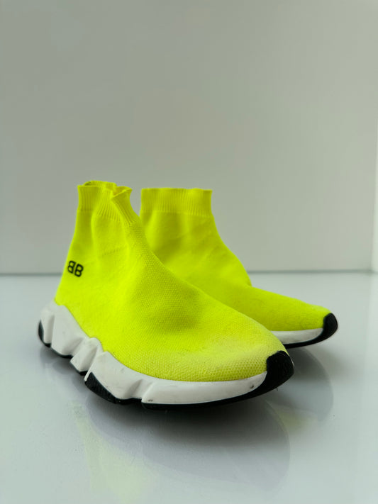 Balenciaga Yellow Sock Sneakers, 31-32