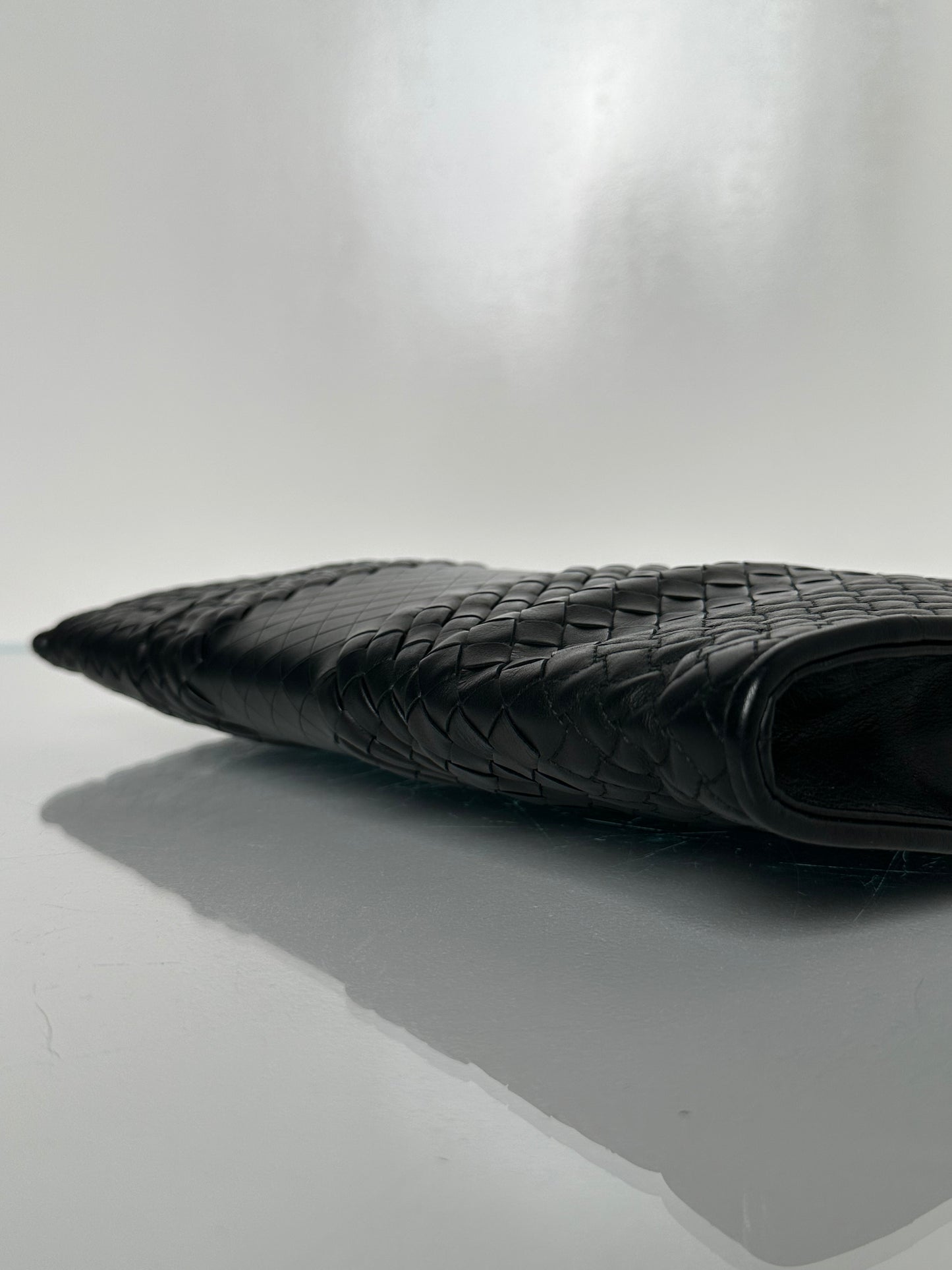 Bottega Veneta Black Intrecciato Clutch