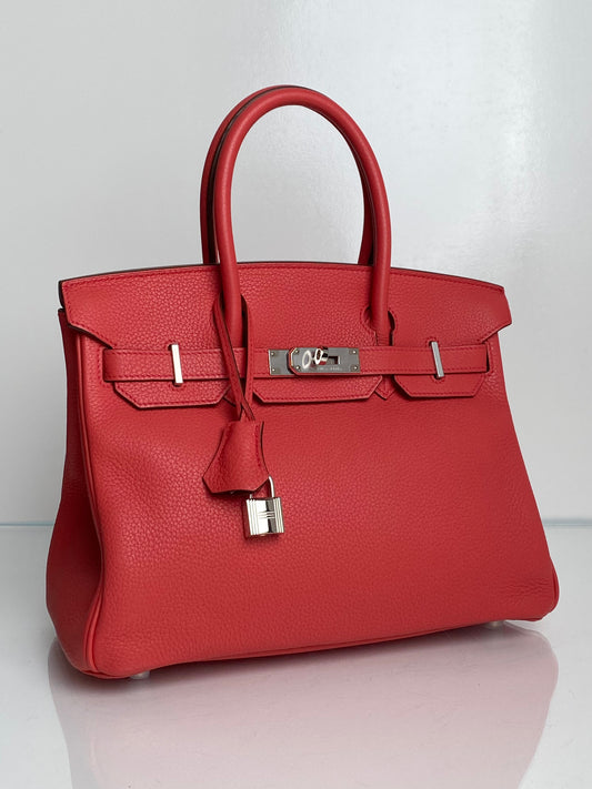Hermes Birkin 30 Rose Jaipur Togo PHW #M
