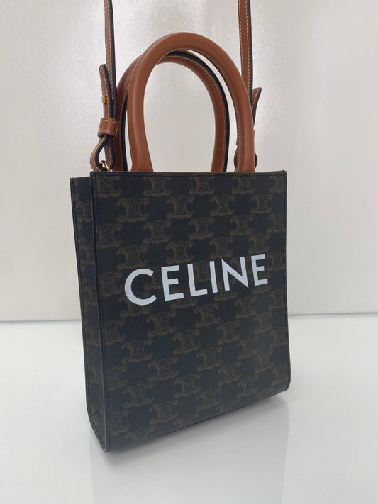 Celine Triomphe Vertical Mini Tote