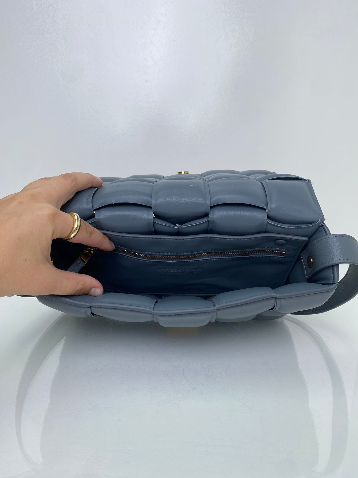 Bottega Veneta Thunder Grey Padded Cassette Bag GHW