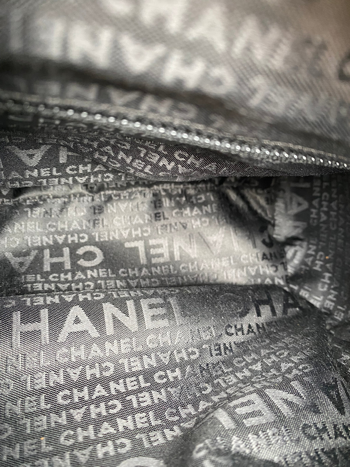 Chanel Black 2.55 Tweed Chain Bowler Bag SHW