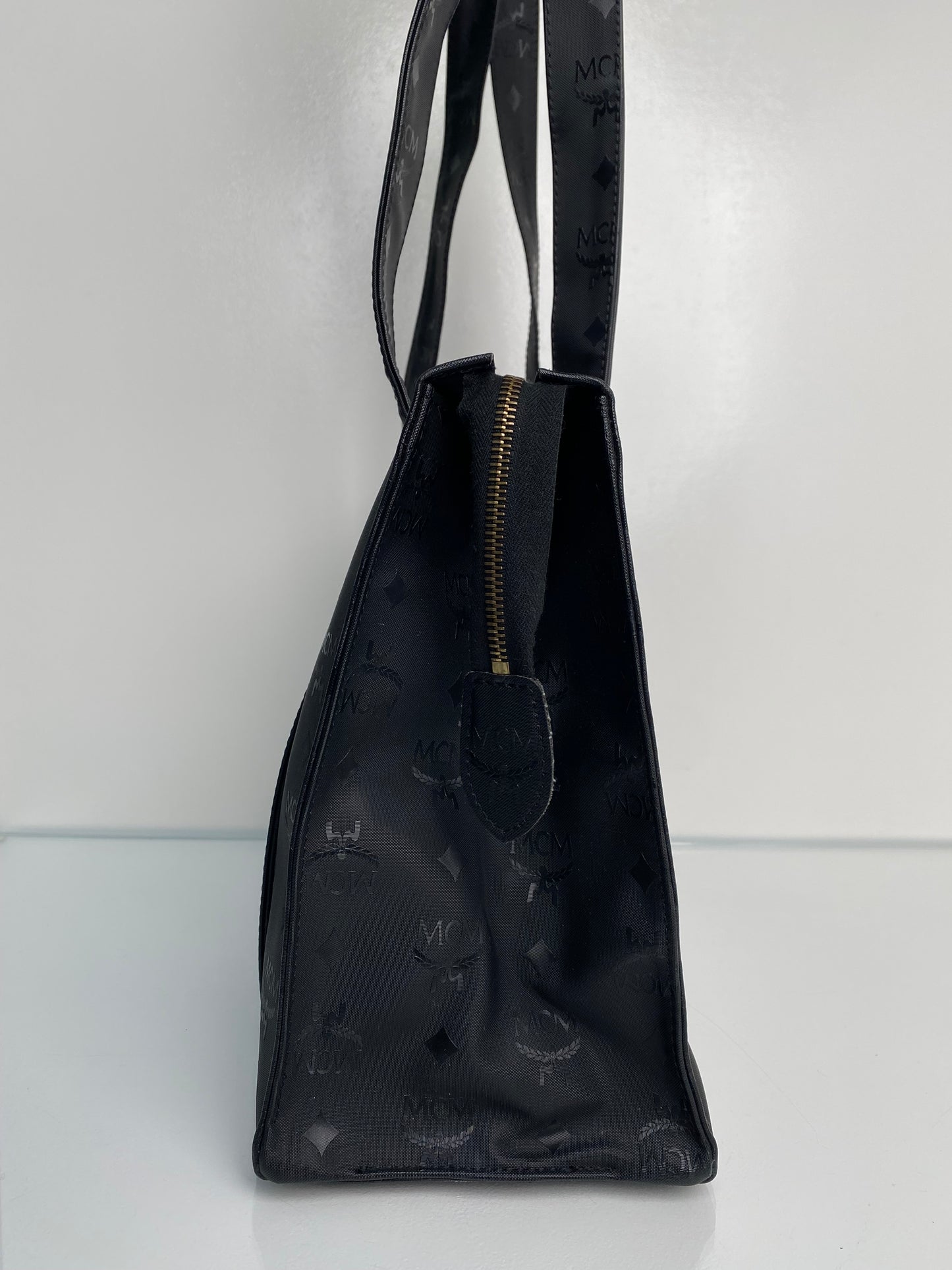 MCM Black Vinly Tote