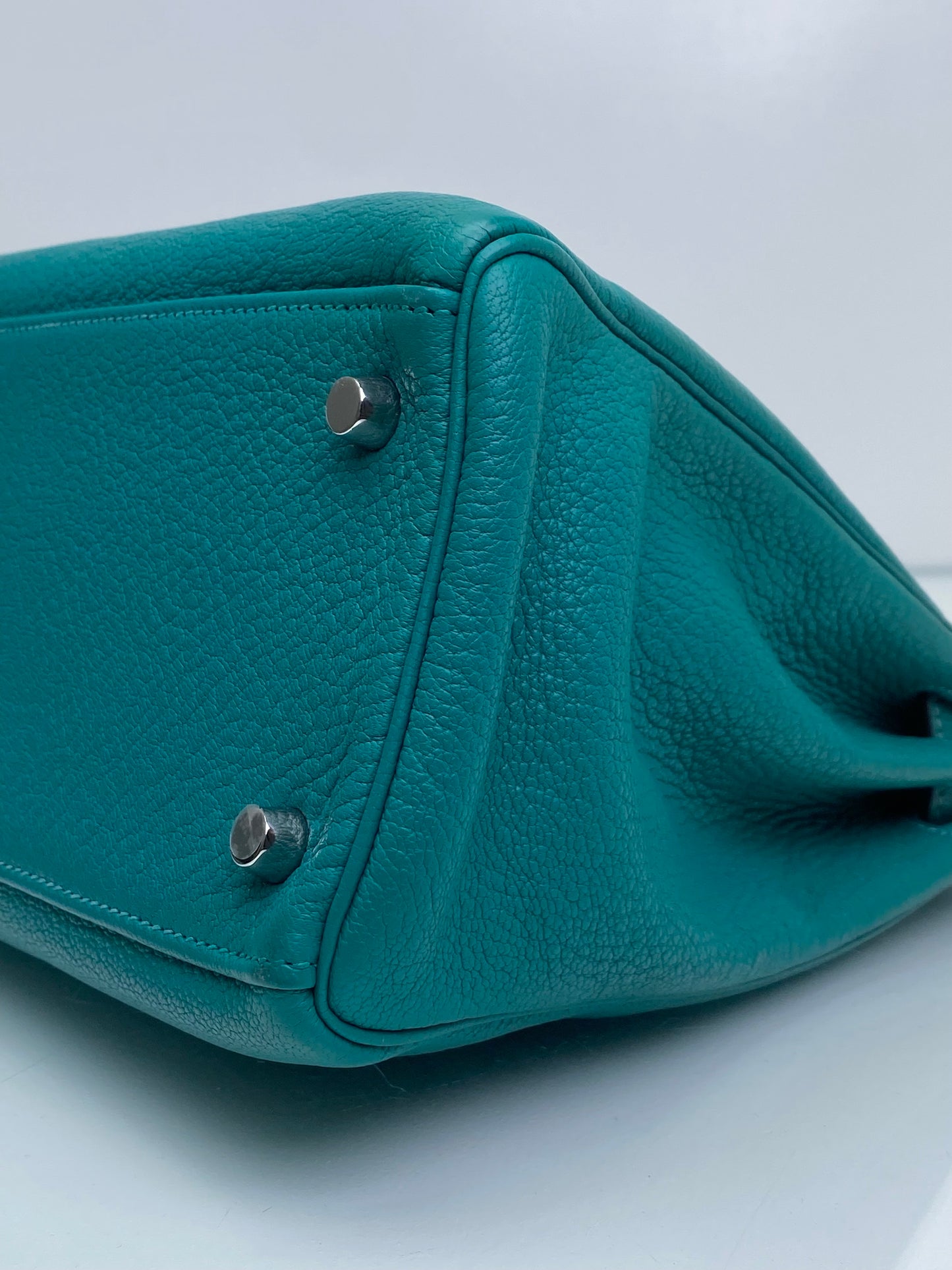 Hermes Kelly 28 Lagoon Chèvre PHW #L