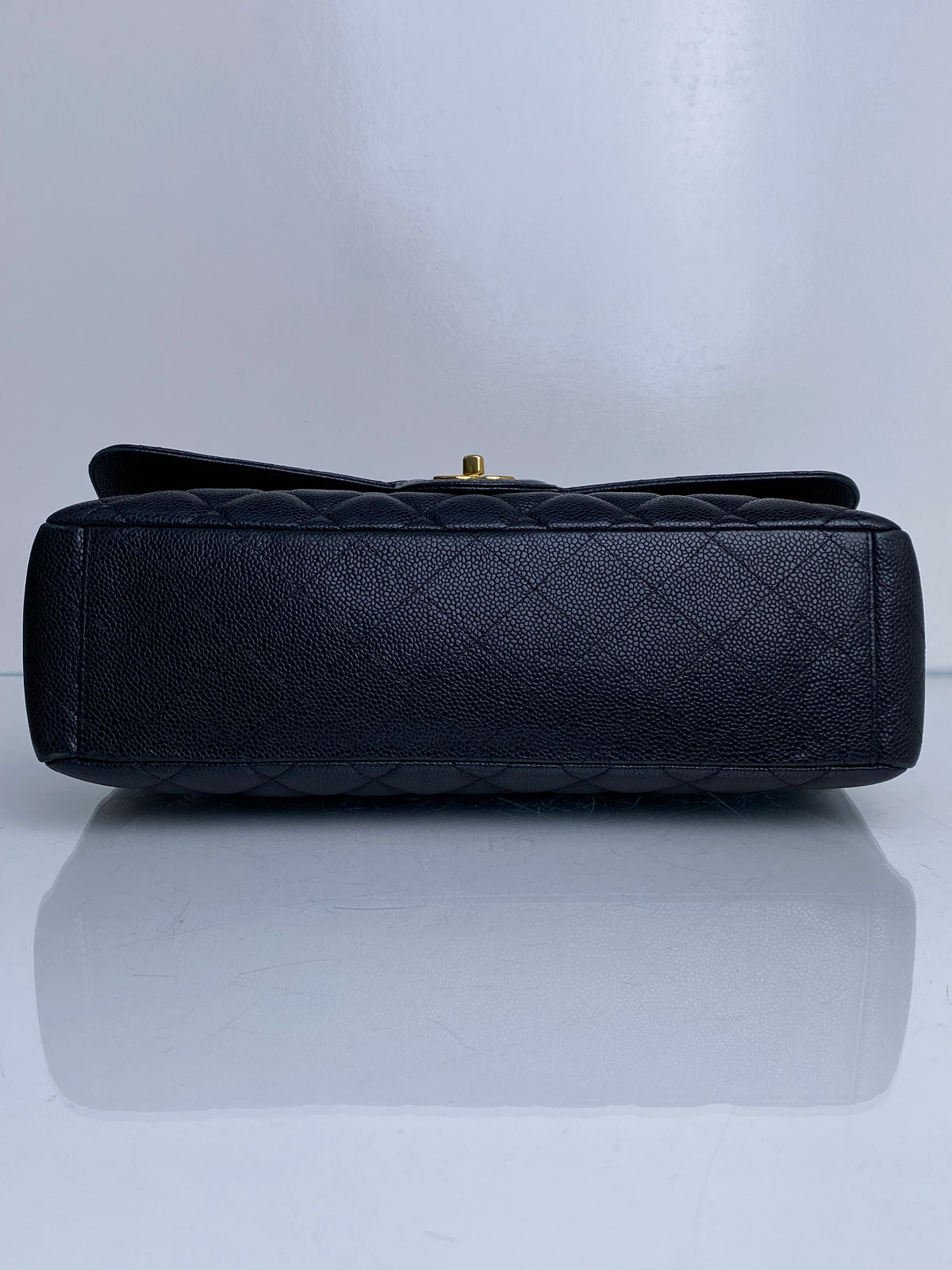 Chanel Black Caviar Maxi Single Flap Bag GHW #14