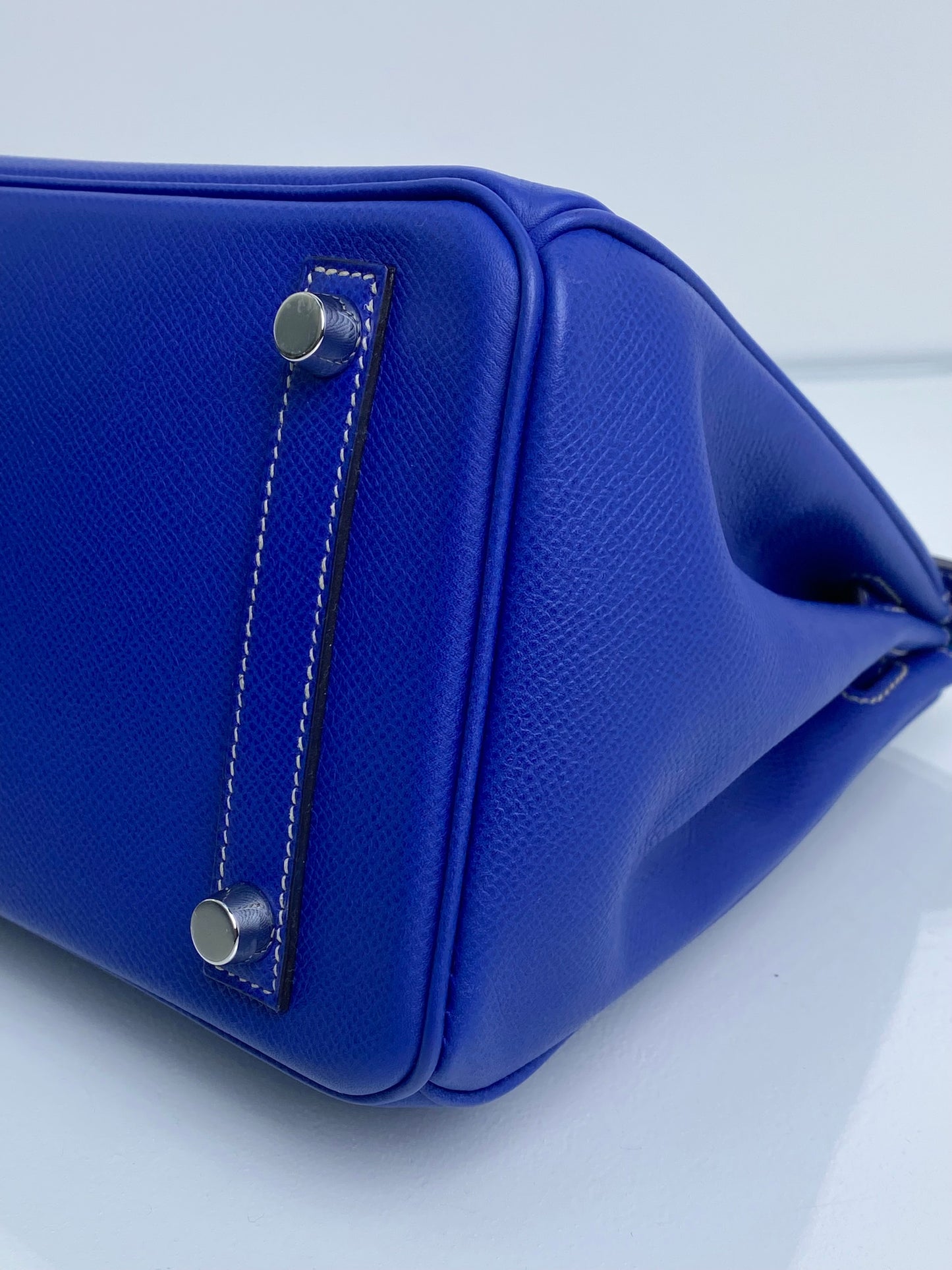 Hermes Birkin 25 Candy Blue Electric Mykonos Epsom PHW #O