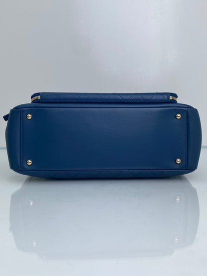 Chanel Blue Business Affinity Tote Bag GHW