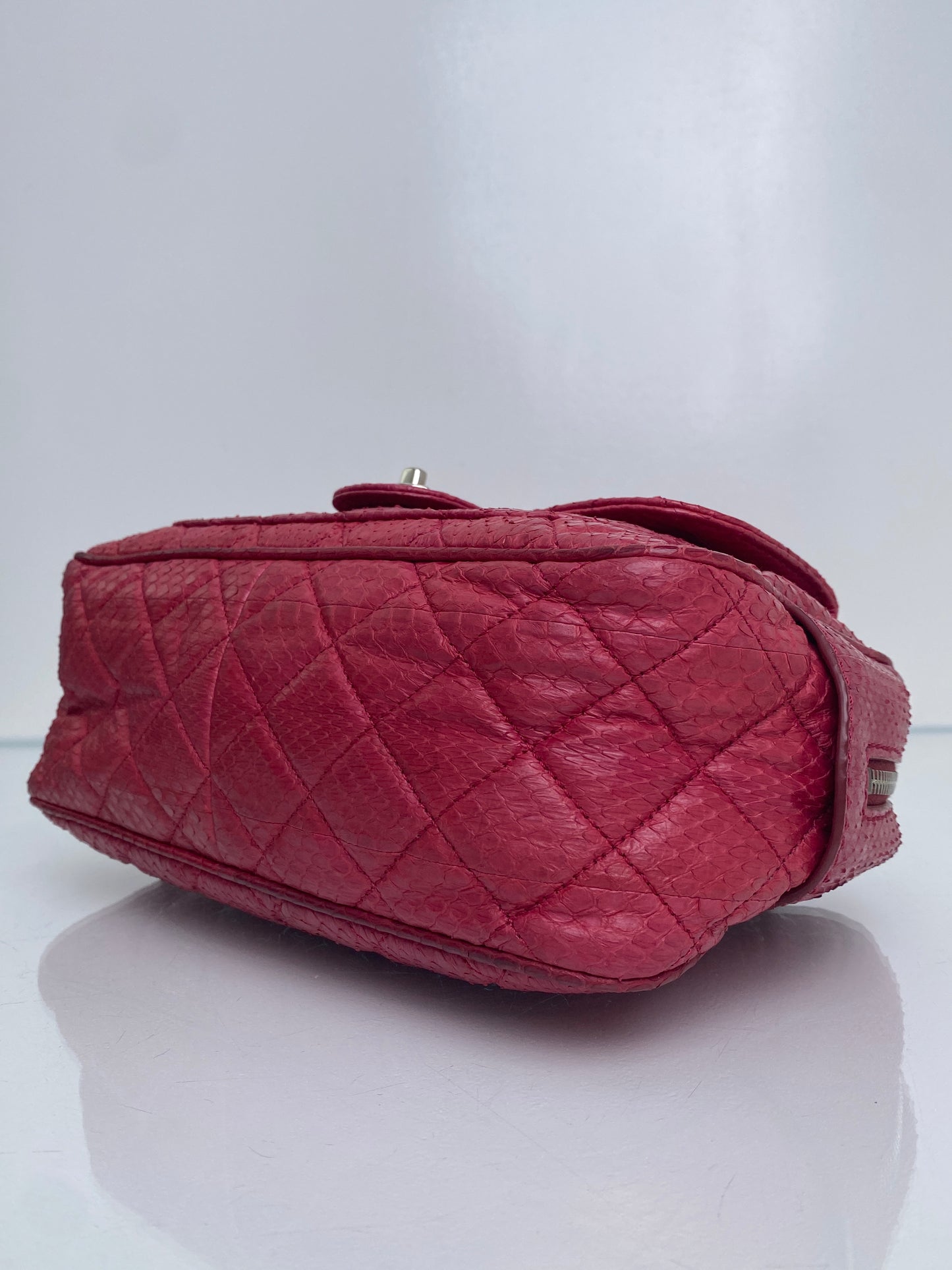 Chanel Pink Python Camera Shoudler Bag SHW