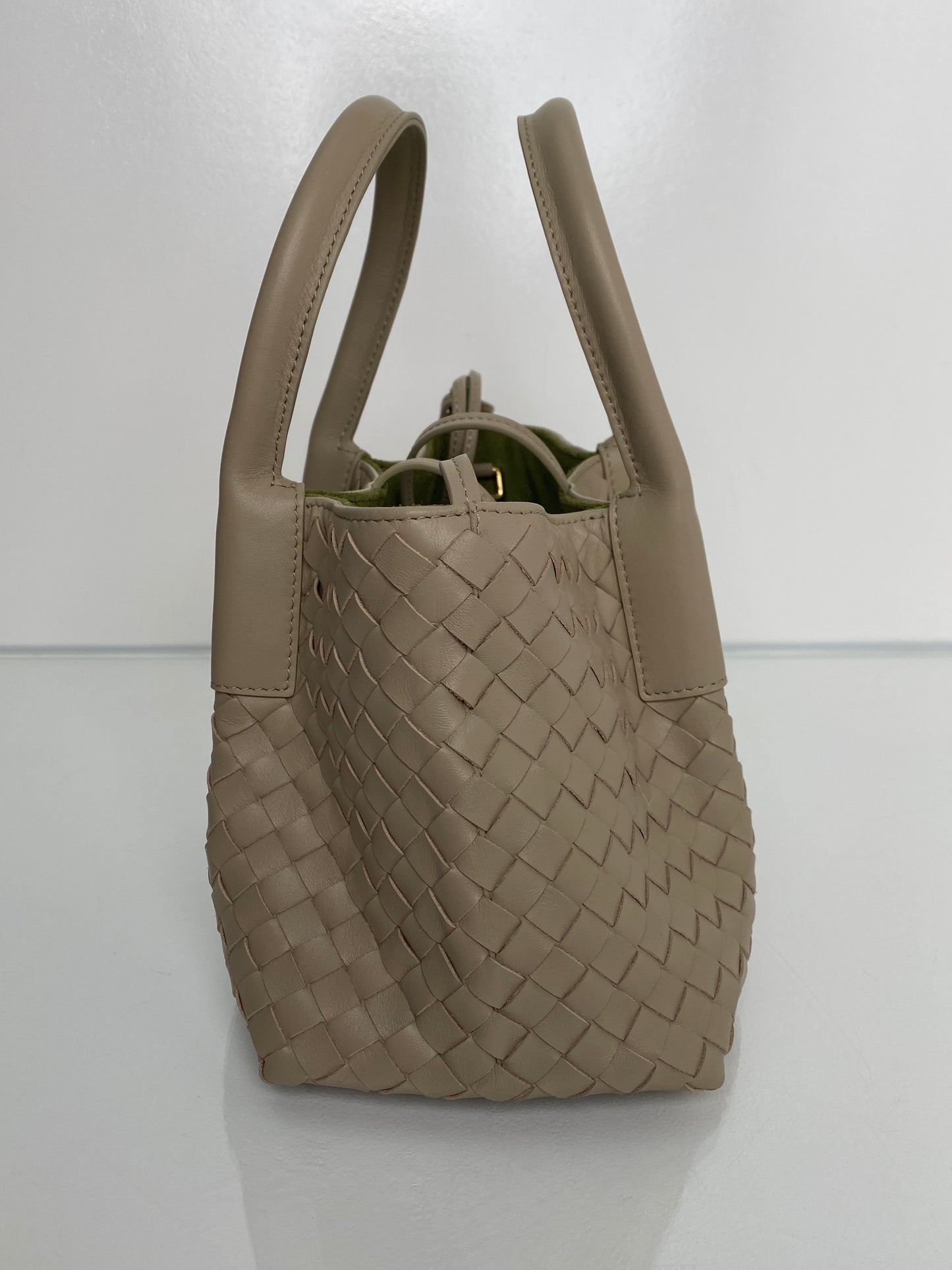 Bottega Veneta Taupe Small Pinacoteca Bag GHW