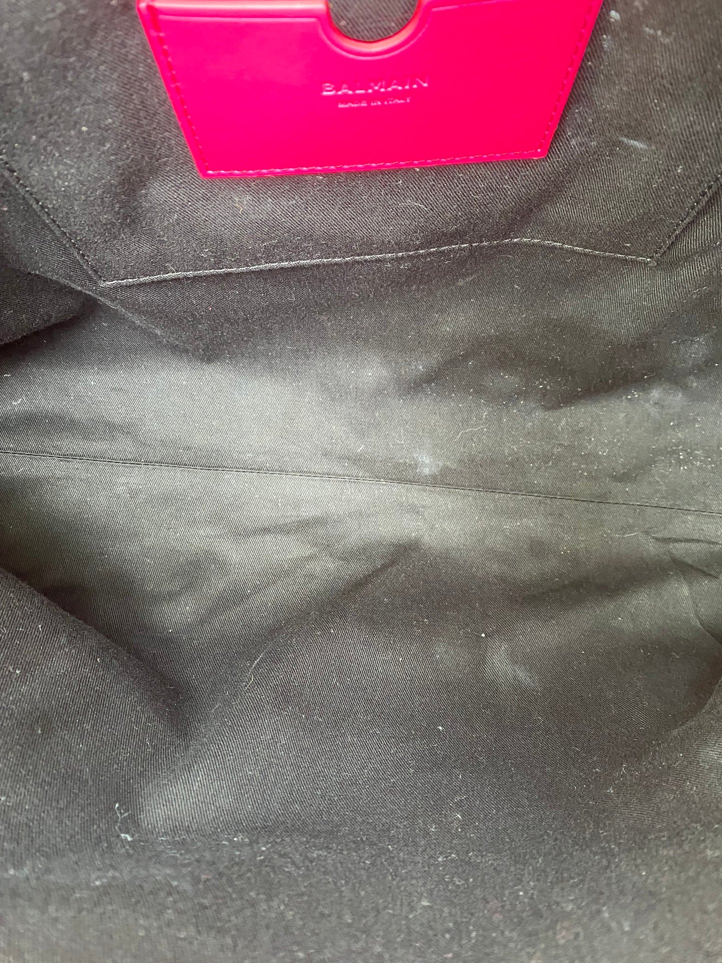 Balmain Neon Pink & White Canvas Army 42 Tote Bag (As Is)