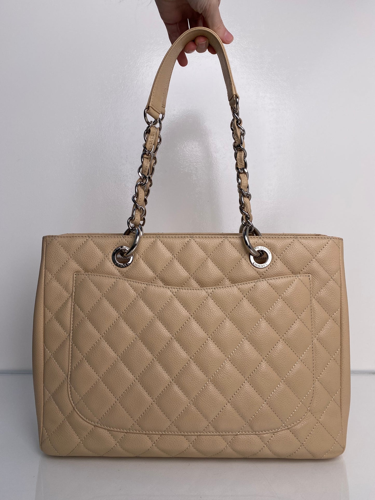 Chanel GST Beige Caviar SHW #15