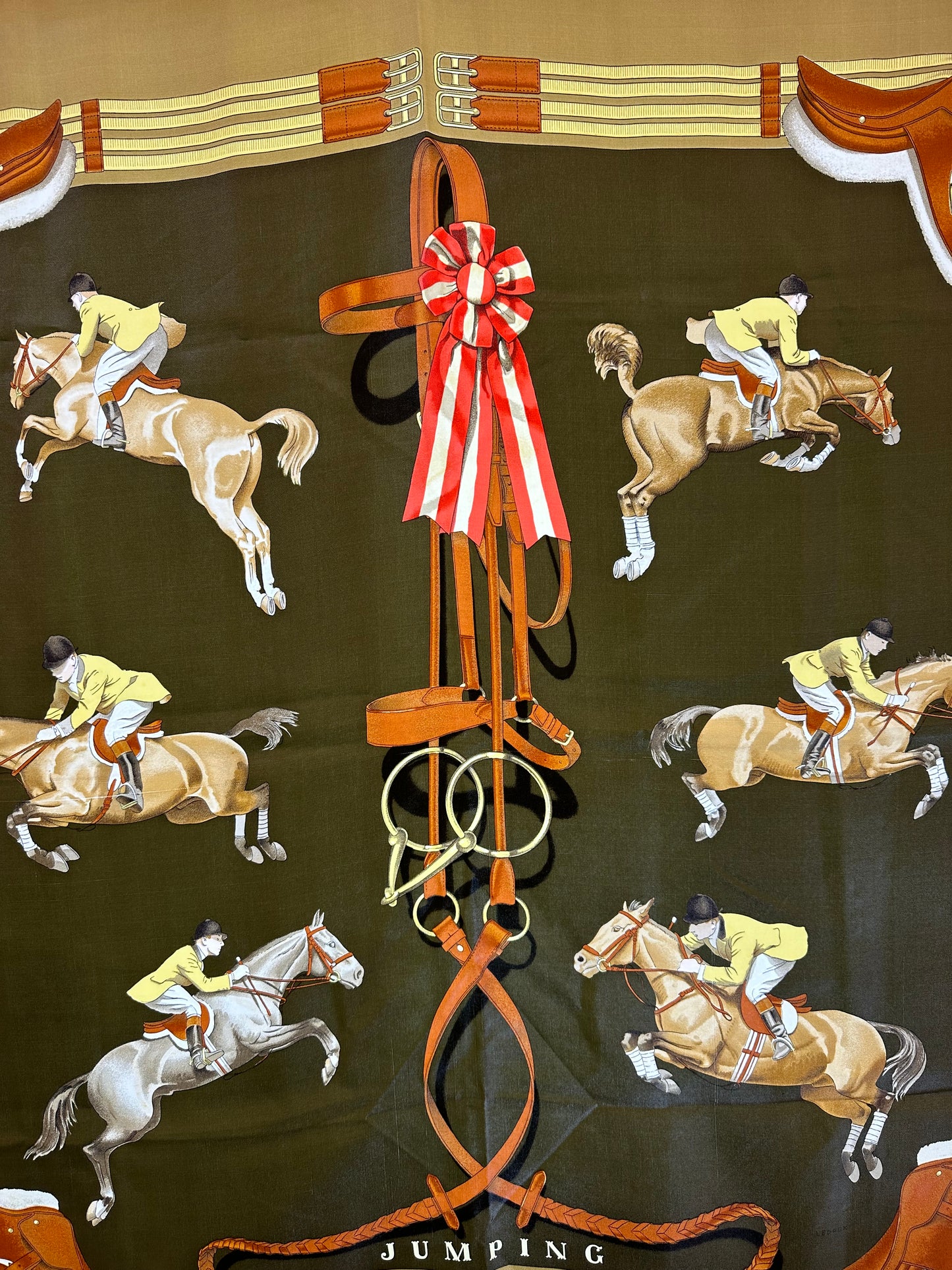 Hermes Green ‘Jumping’ Scarf