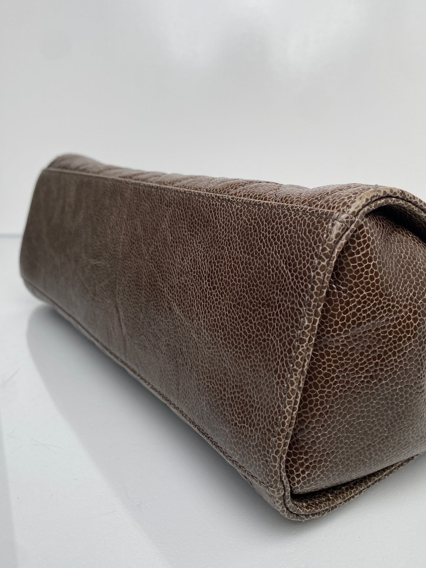 Chanel Brown Crave Jumbo CC Flap Bag SHW #19