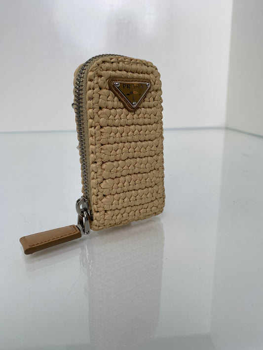 Prada Raffia Key Chain