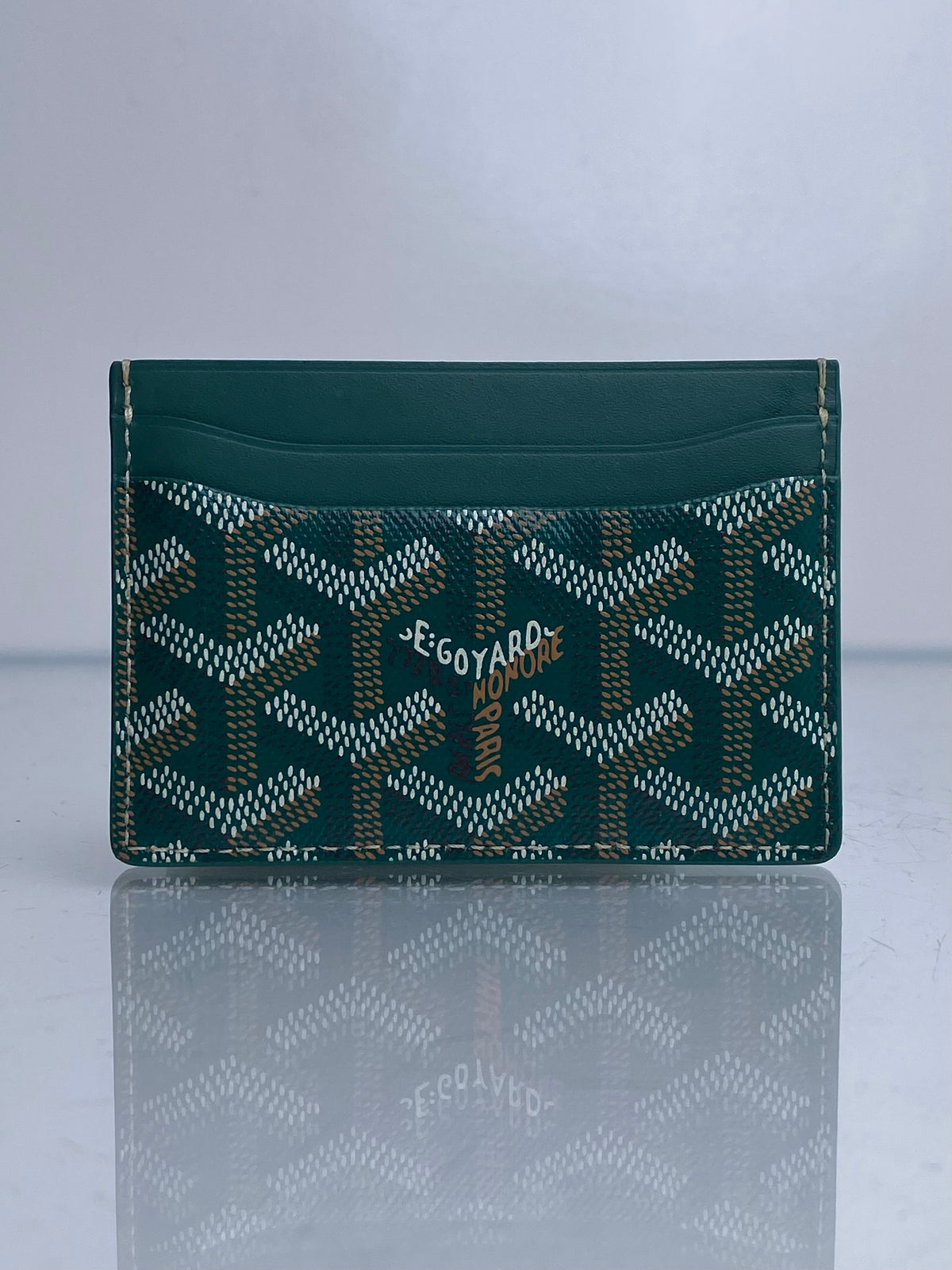 Goyard Green Goyardine Cardholder
