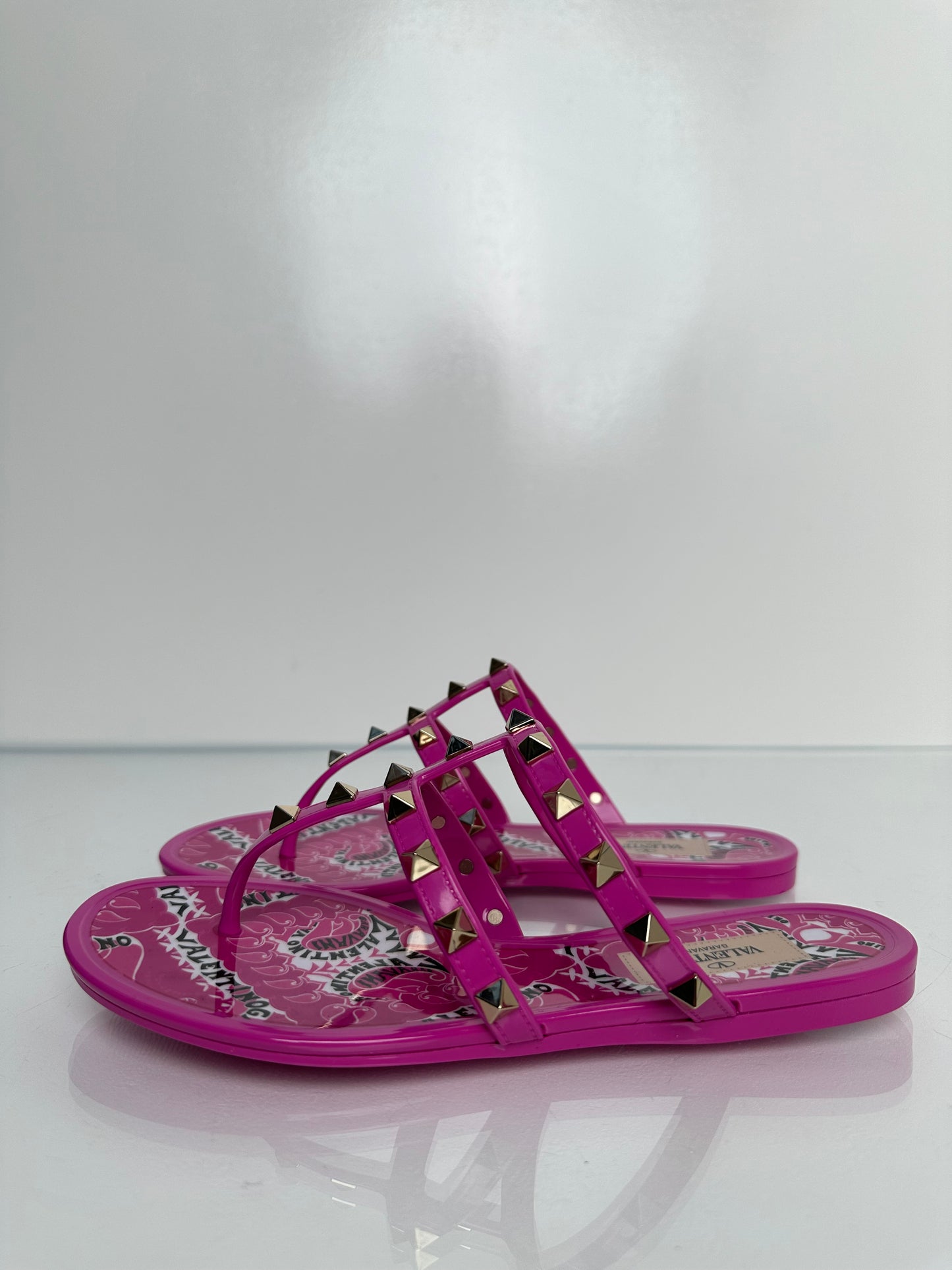 Valentino Pink Studded Sandals, 35