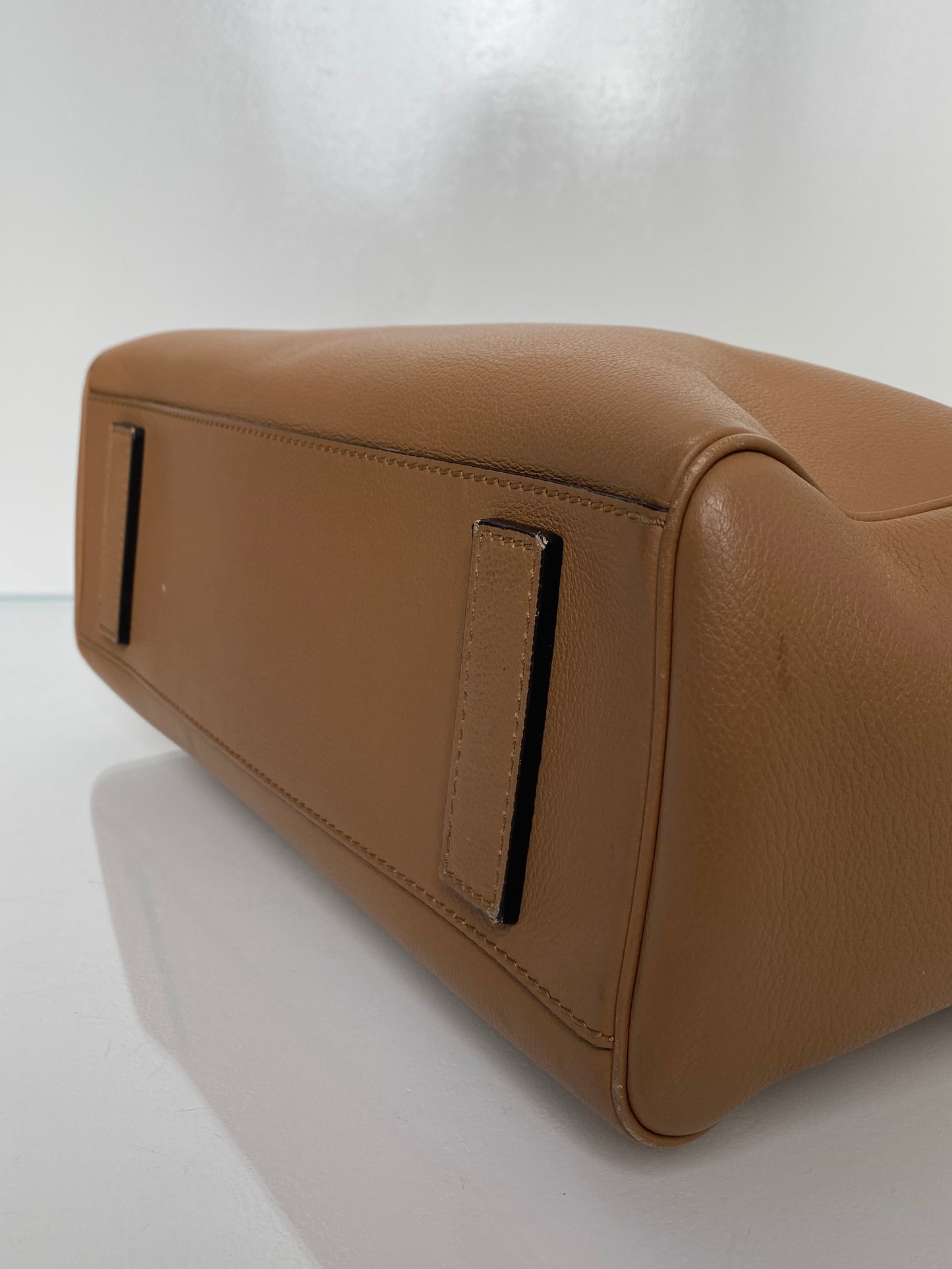 Versace Tan Leather La Medusa Flap Bag GHW