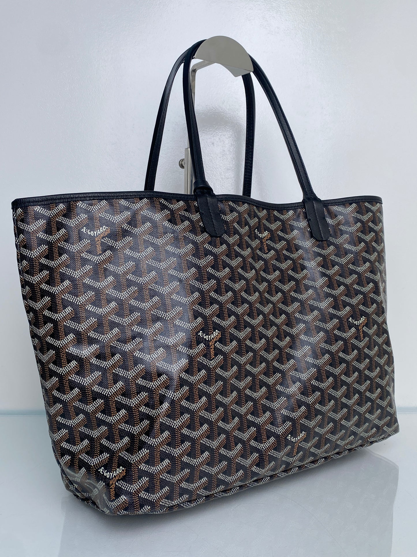 Goyard Black Saint Louis Canvas Tote PM