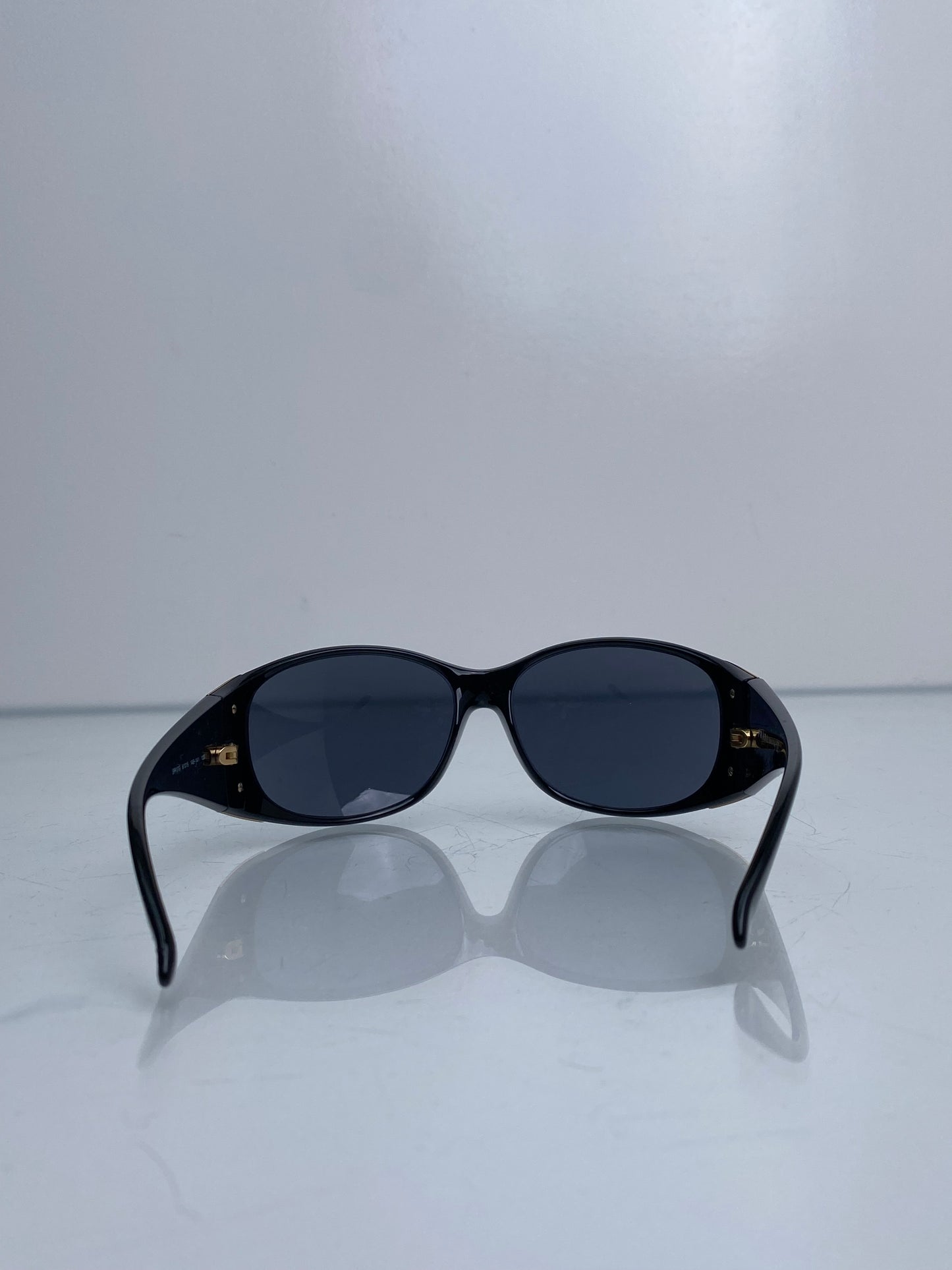 Prada Black & Gold Logo Sunglasses
