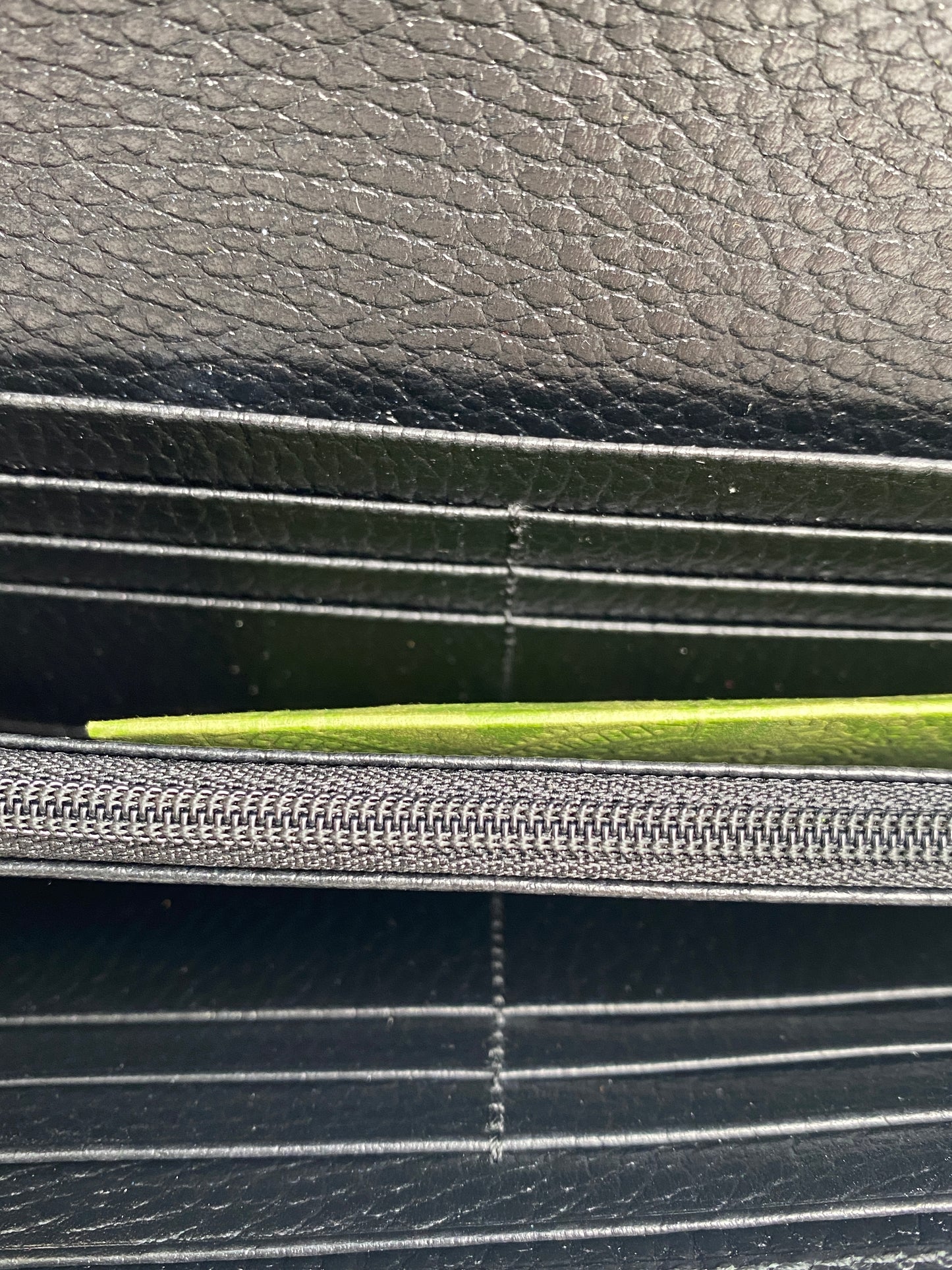 Gucci Black GG Marmont Continental Wallet GHW