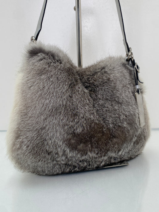 Celine Rabbit Fur Shoulder Bag SHW