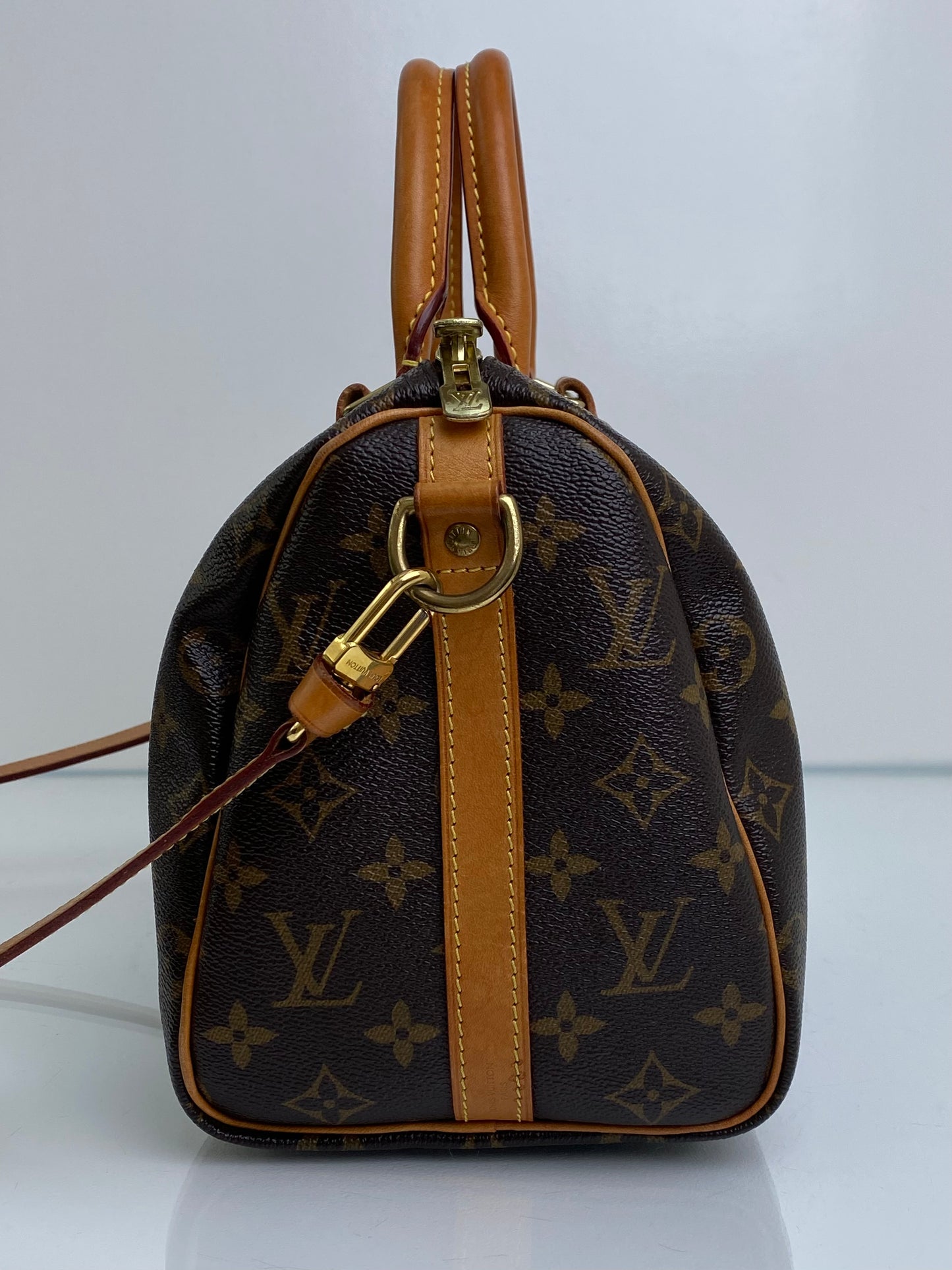 Louis Vuitton Monogram Speedy Bandouliere 25 Bag GHW