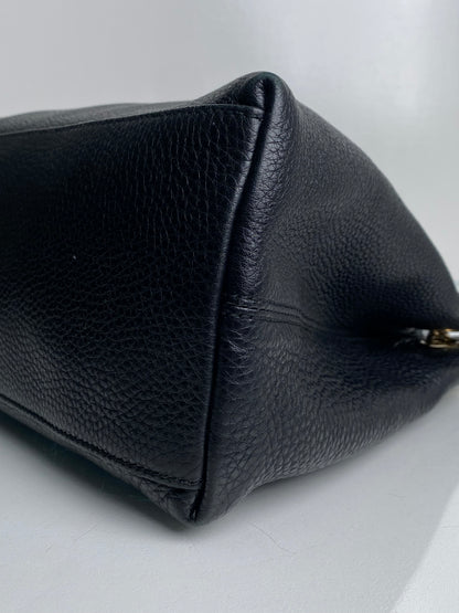 Gucci Black Leather SoHo Shoulder Bag GHW