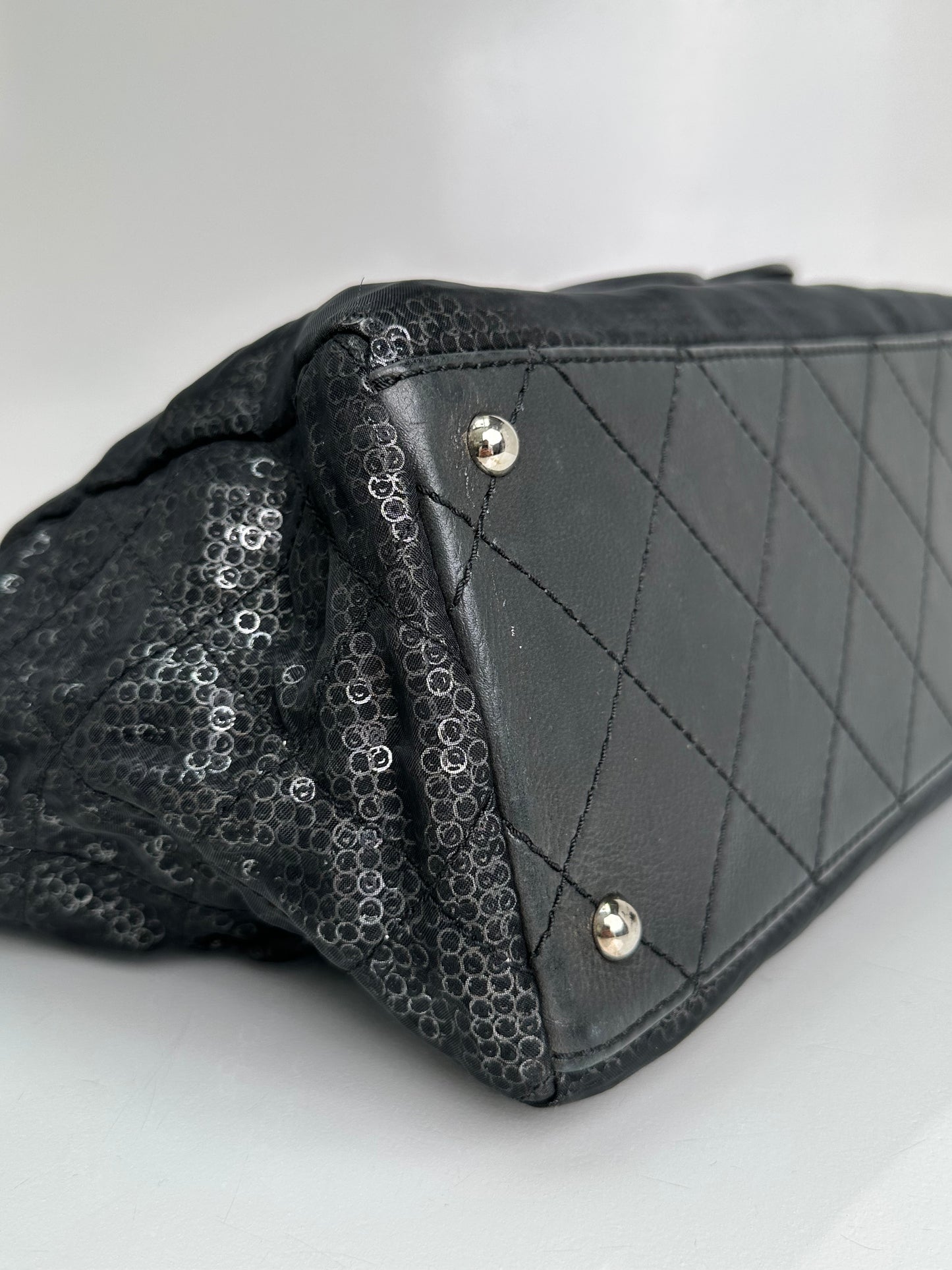 Chanel Black Hidden Sequins Tote Bag SHW