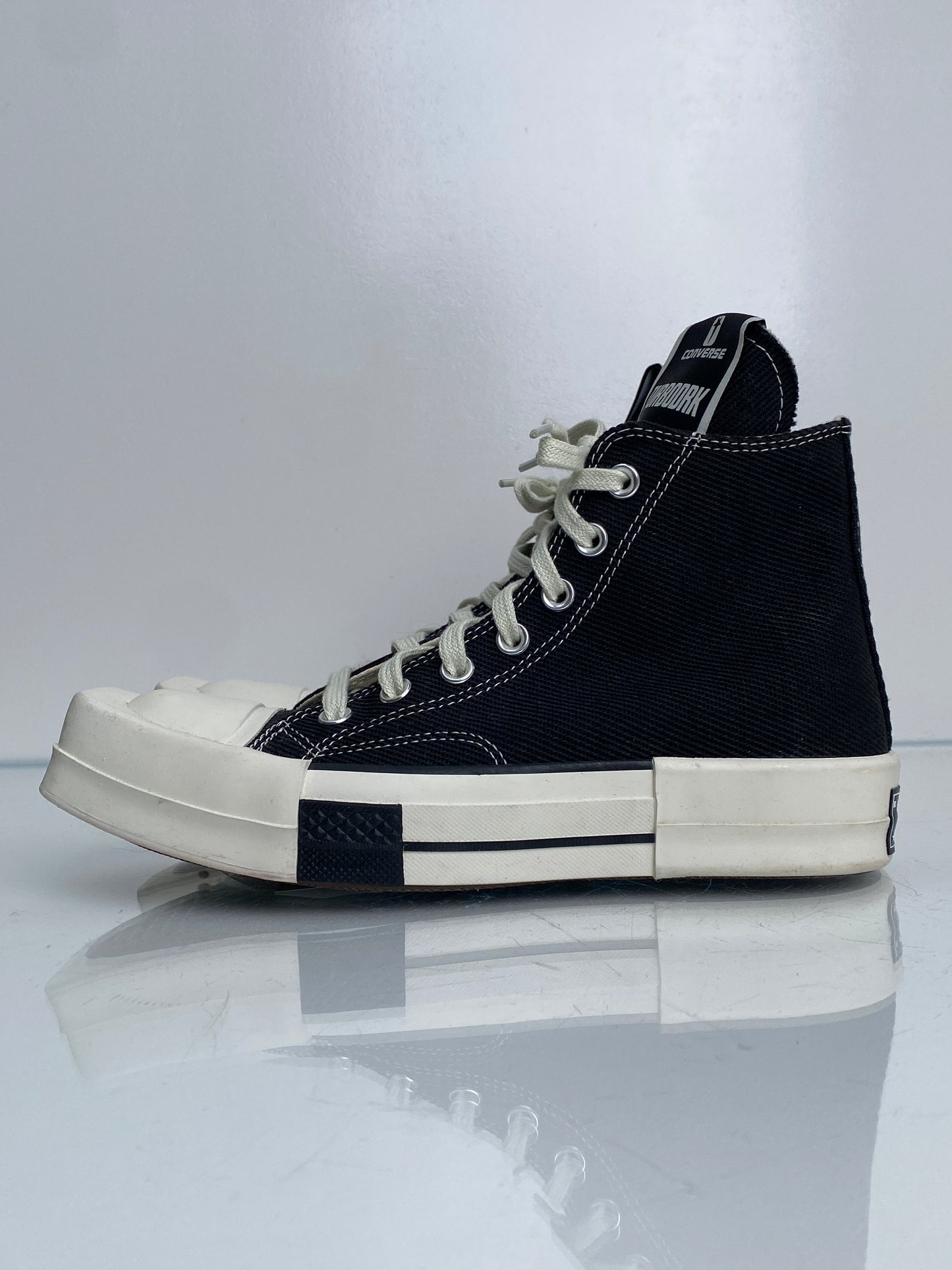 Converse X Rick Owens TURBODRK Chuck 70 Black & White High-Top Sneakers, Men's 6/Womens 8
