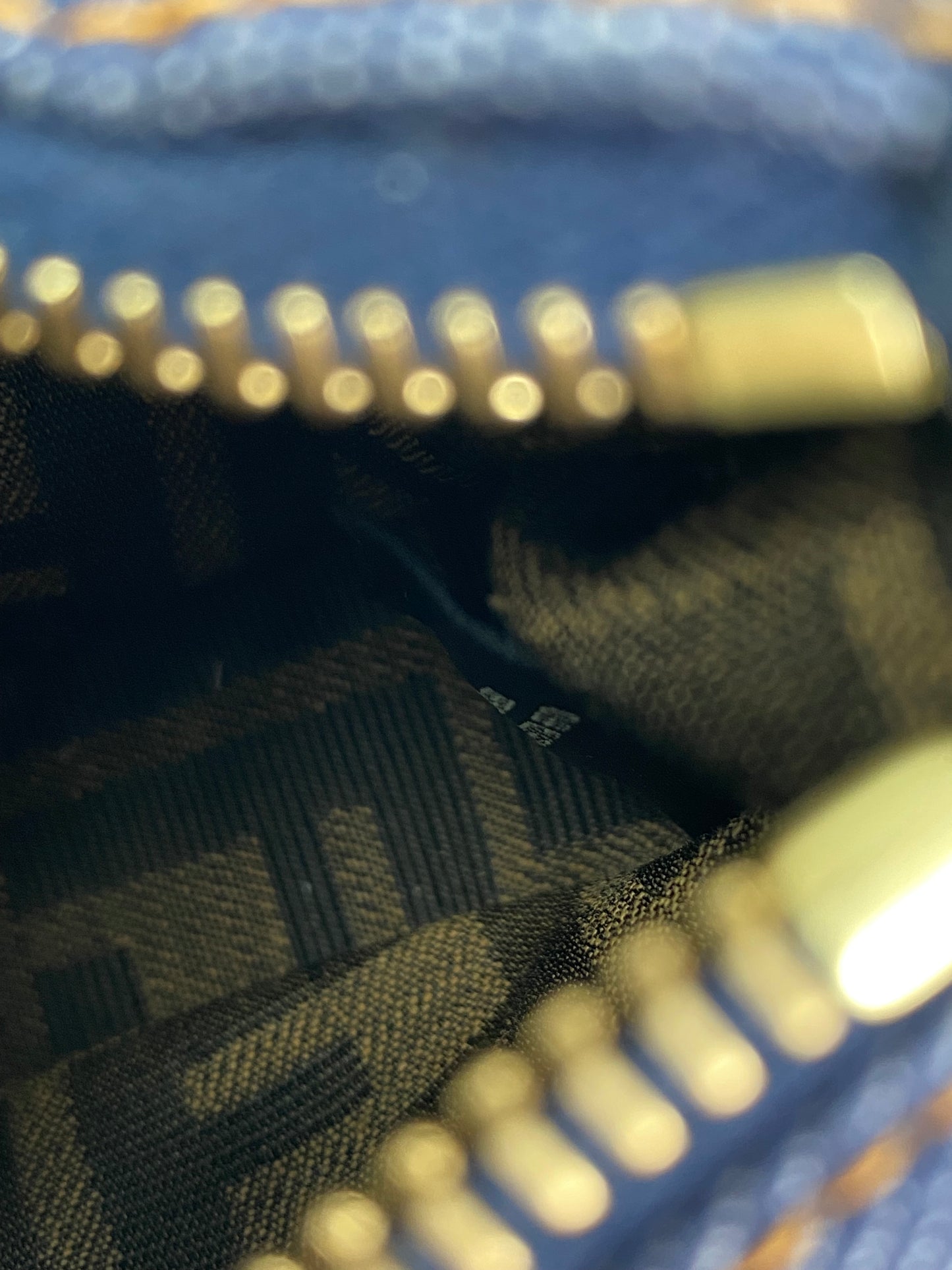 Fendi Blue Denim Fendigraphy Nano Bag / Charm GHW