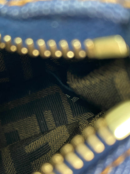 Fendi Blue Denim Fendigraphy Nano Bag / Charm GHW