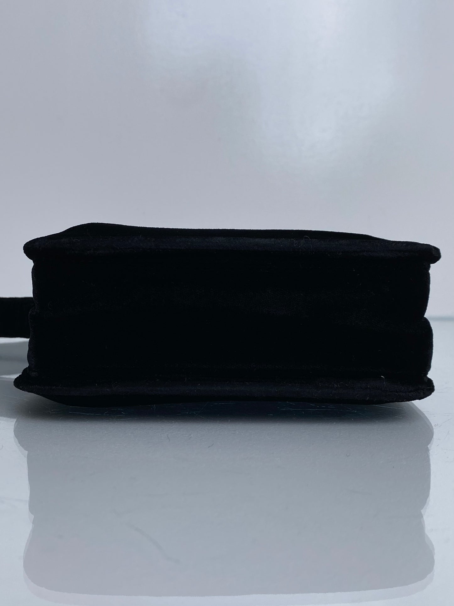 Gorgio Armani Black Velvet Mini Shoulder Bag