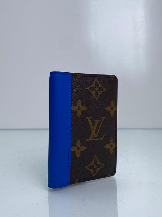 Louis Vuitton Monogram & Blue Pocket Organizer Wallet