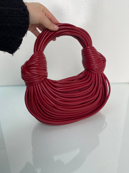 Bottega Veneta Tubular Double Knot Red Bag