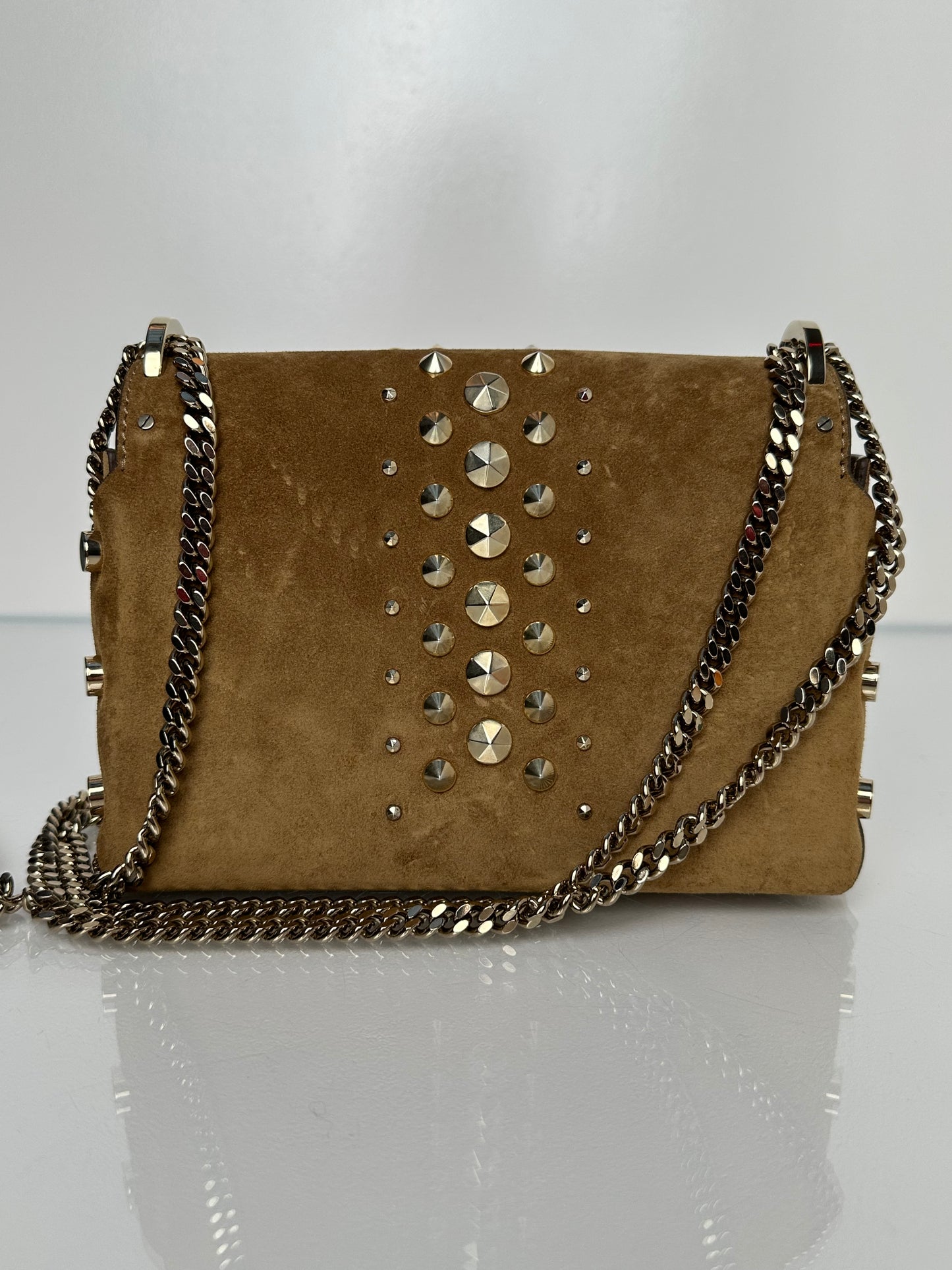 Jimmy Choo Camel Studded Lockett Bag GHW
