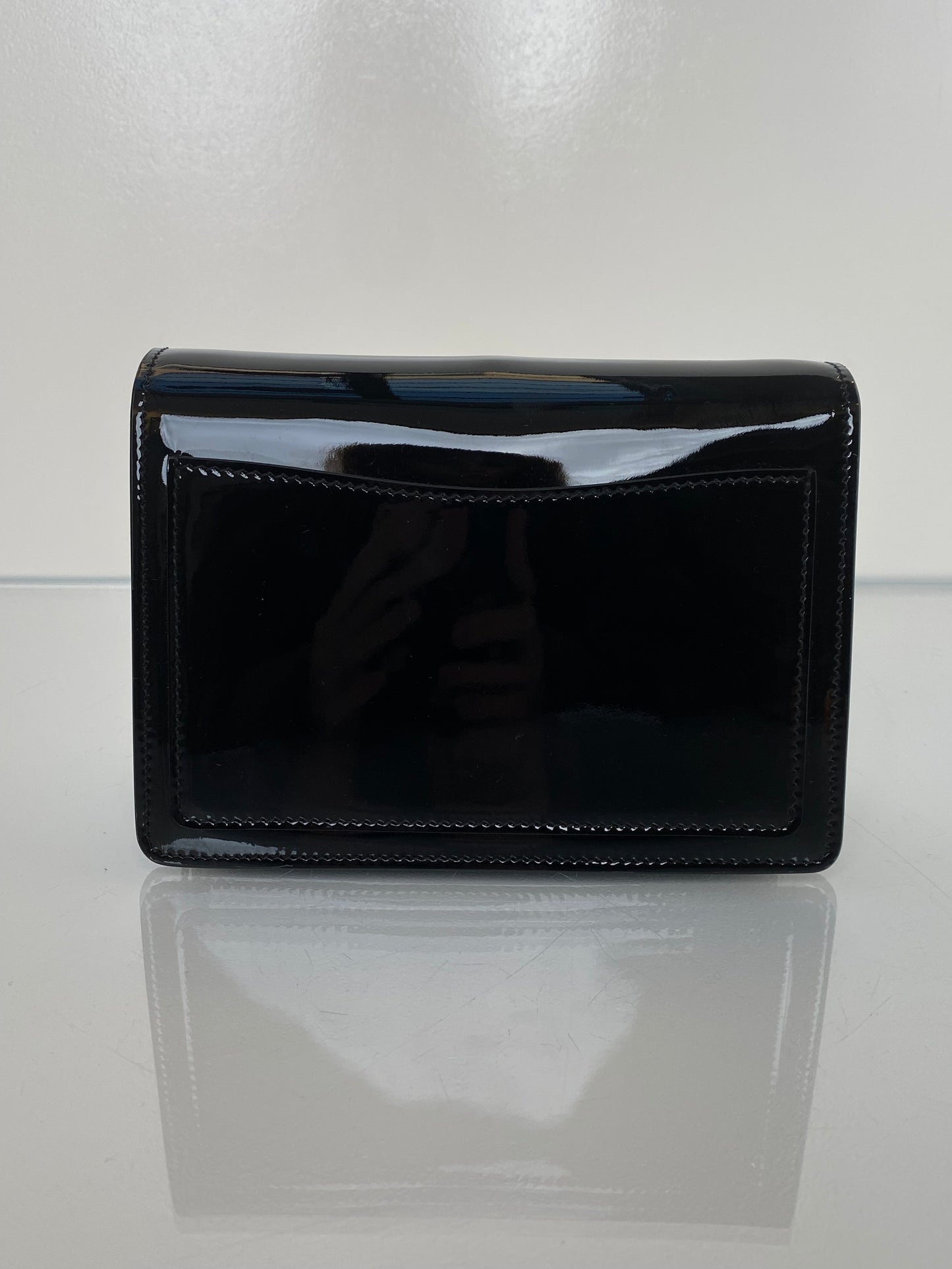 Dolce & Gabbana Black Patent & TTHW Plate Bag GHW