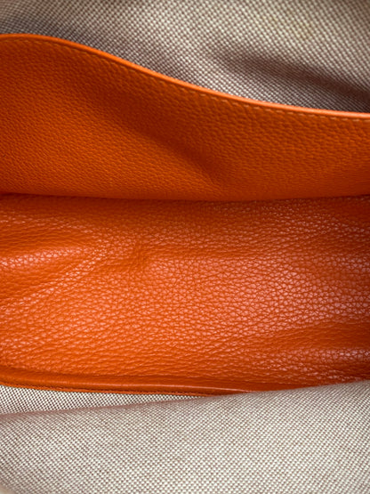 Hermes Orange Clemence Bourlingue Bag GHW