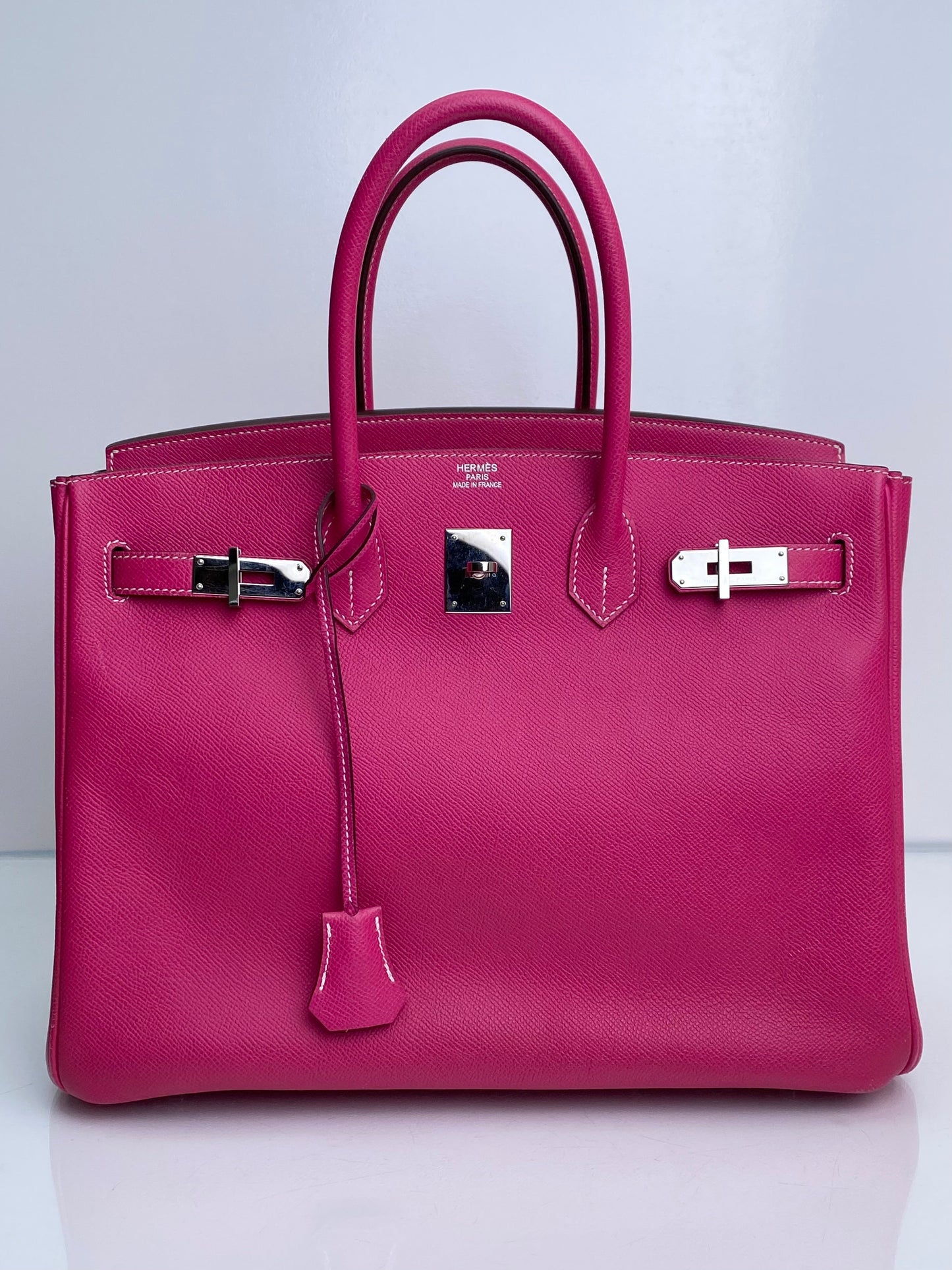 Hermes Birkin 35 Rose Tyrien Candy PHW #N
