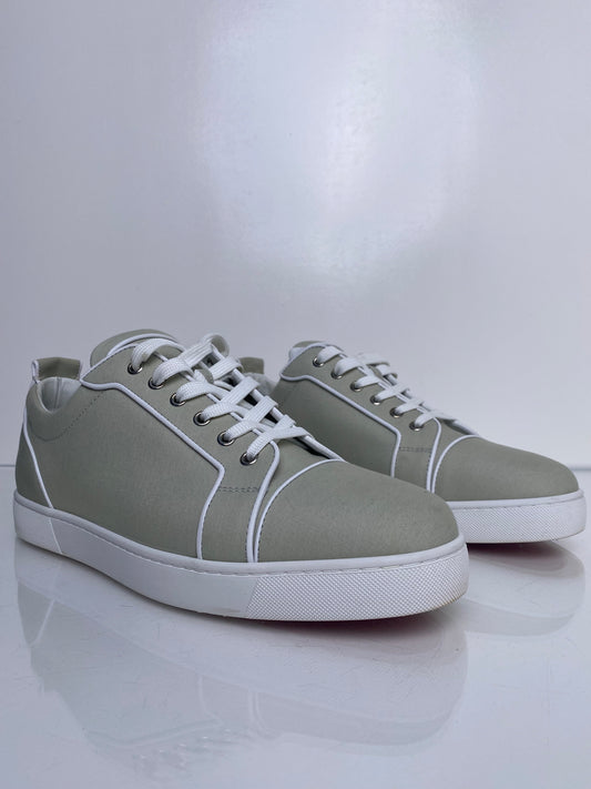 Christian Louboutin Men’s Grey Canvas “L” Sneakers, M 46