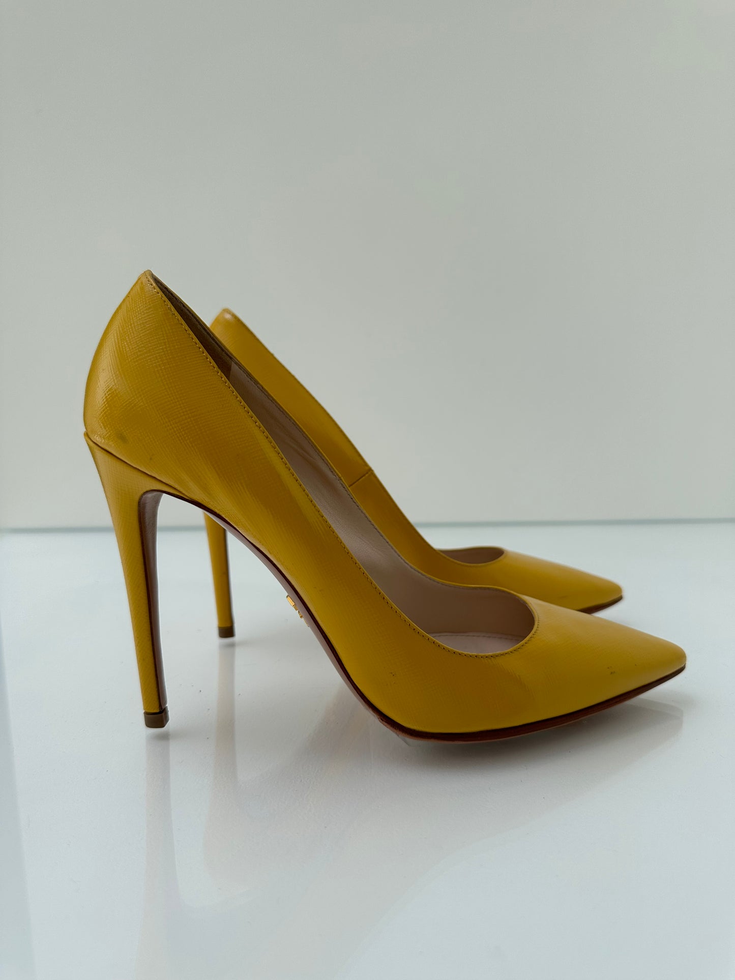 Prada Yellow Heels, 38.5