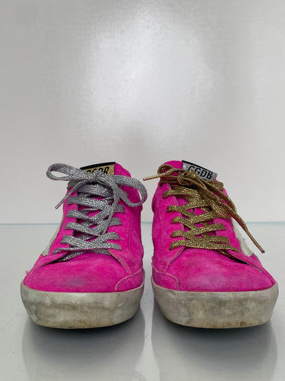 Golden Goode Hot Pink Suede Super Star Sneakers, 37